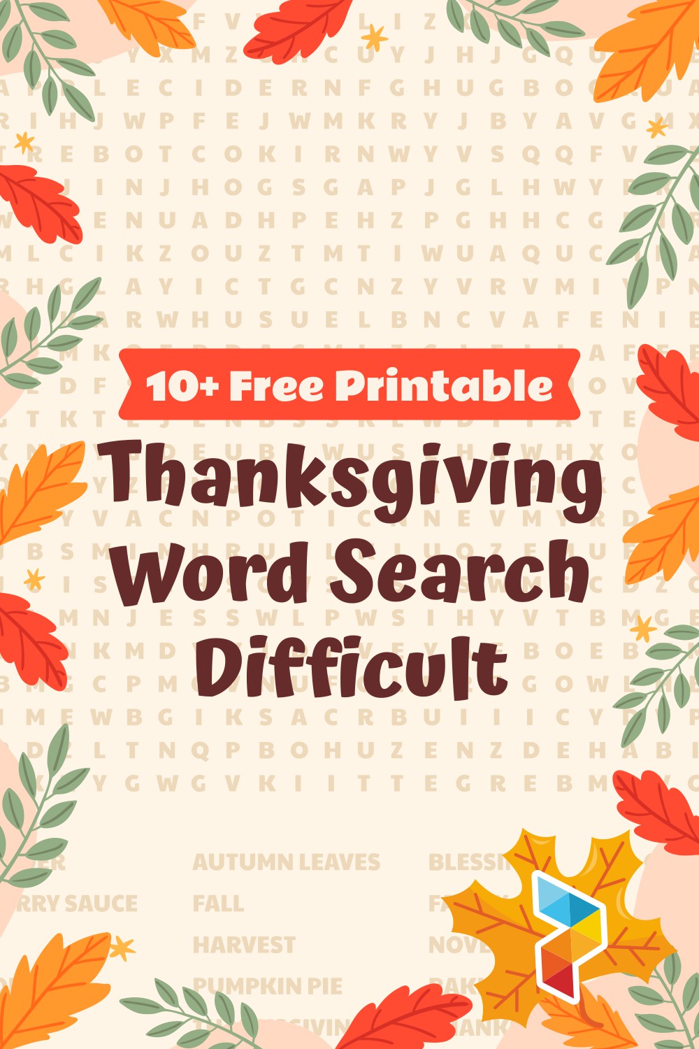 Thanksgiving Word Search Difficult