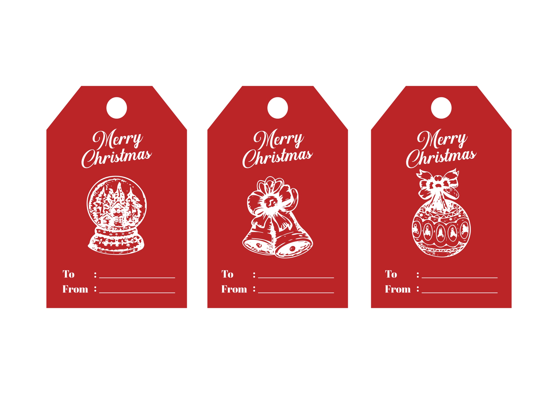 Victorian Christmas Printable Gift Tags