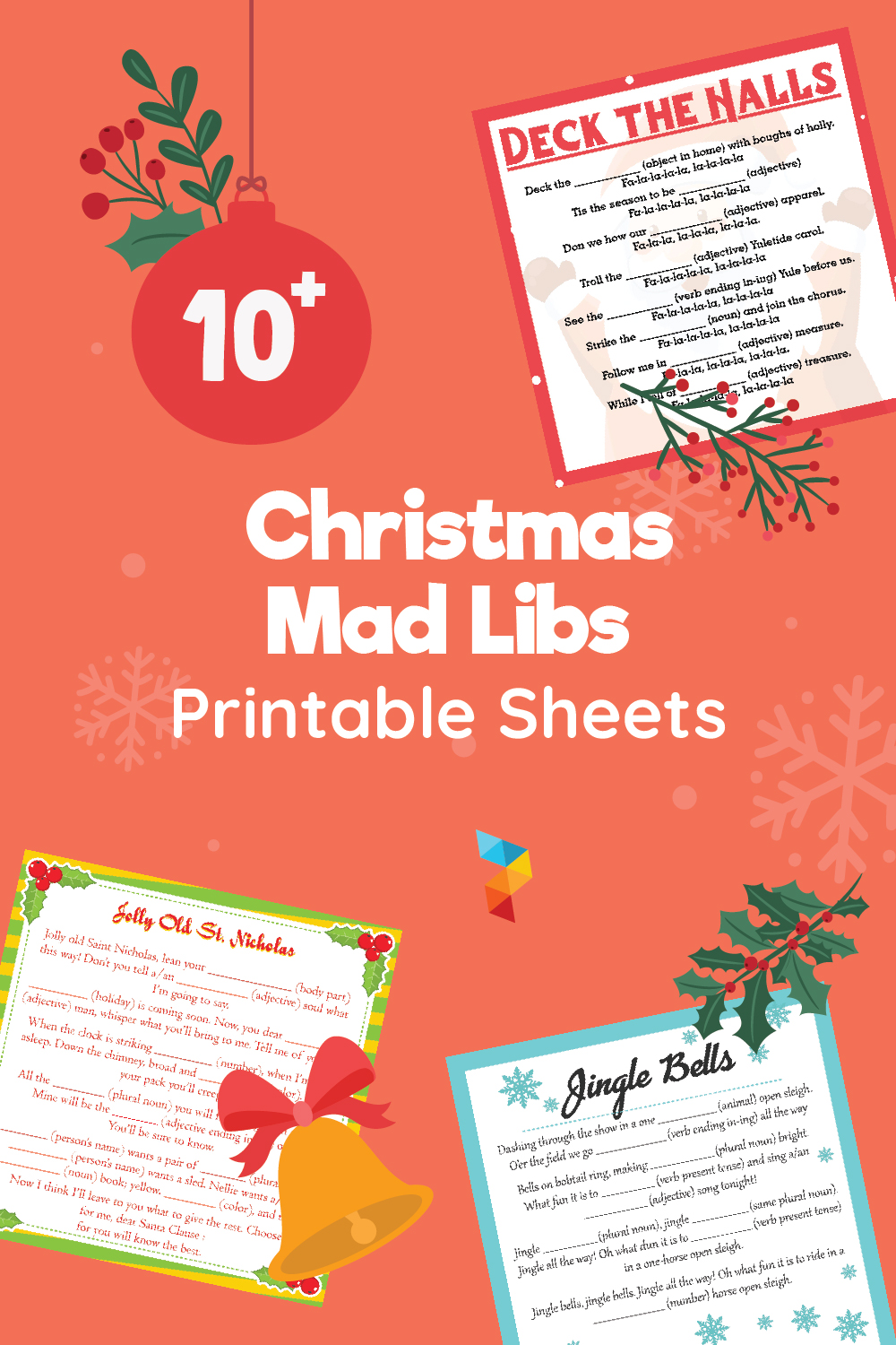 Christmas Mad Libs  Sheets