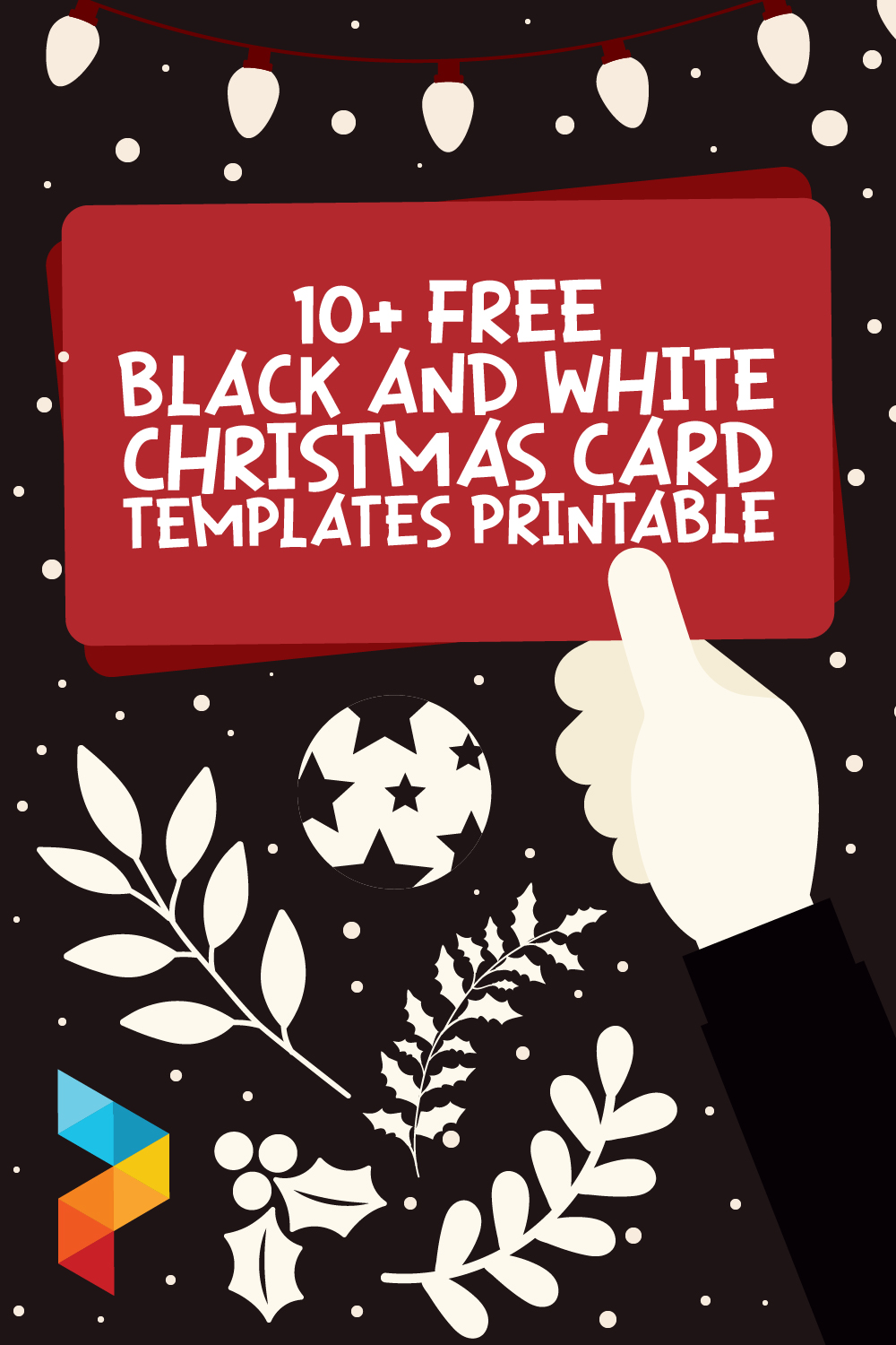 Black And White Christmas Card Templates