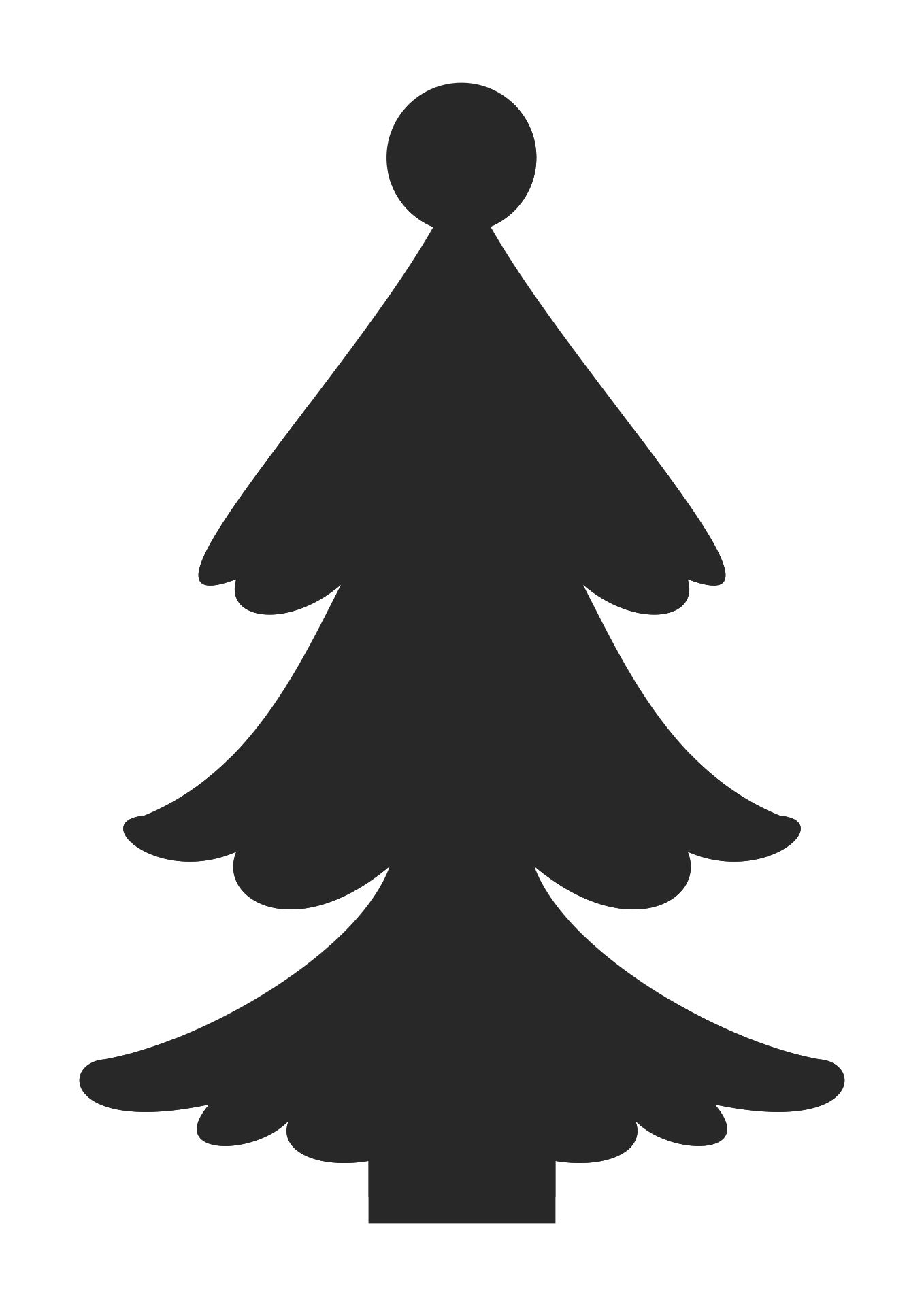 Big Christmas Tree Cutout Printable