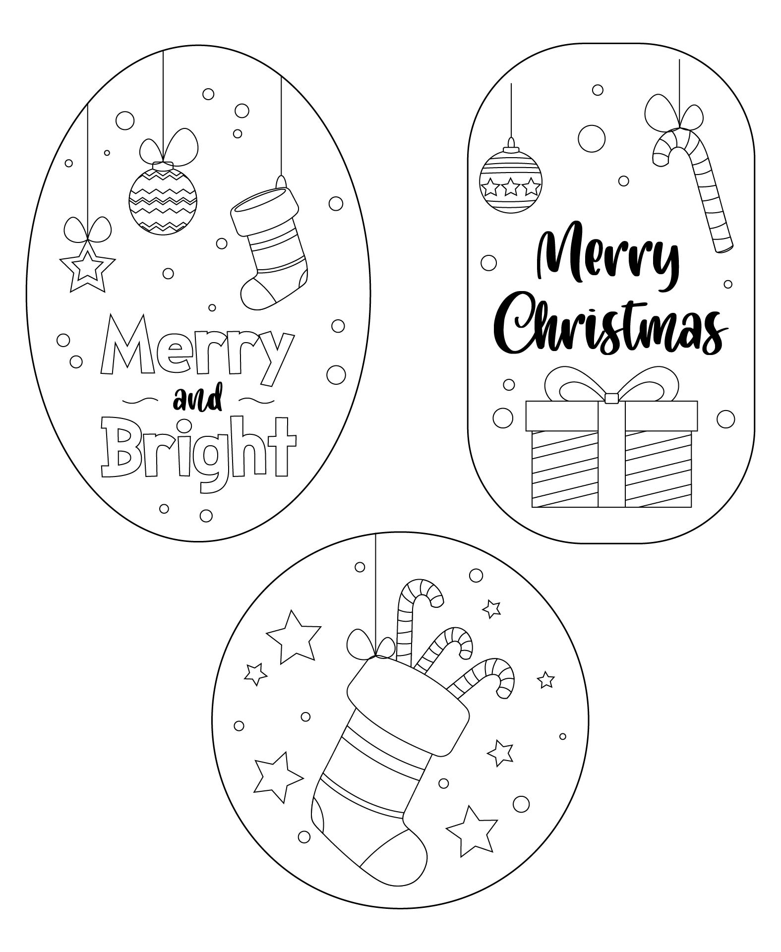 Black and White Christmas Cards Printable