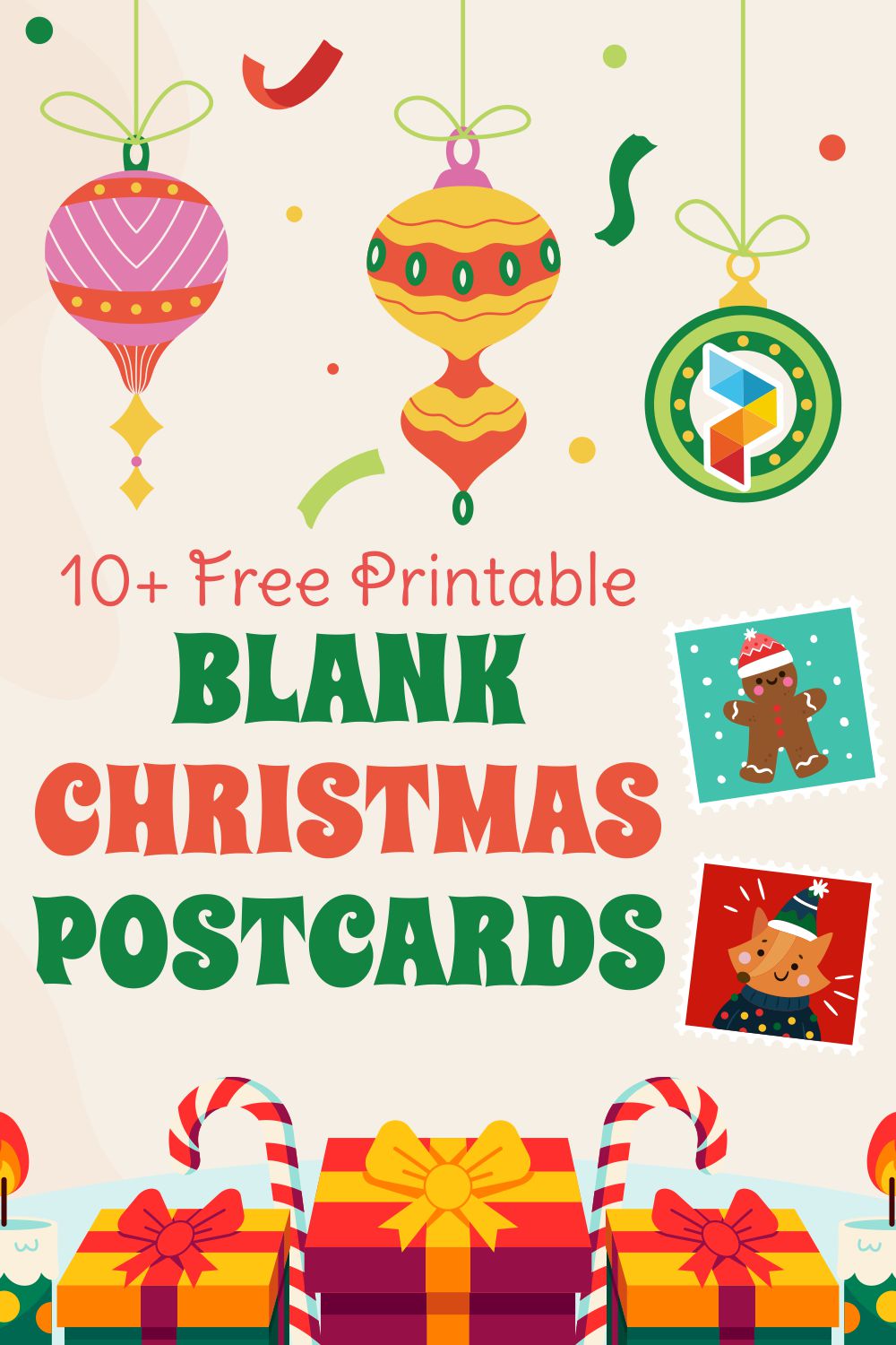 Blank  Christmas Postcards