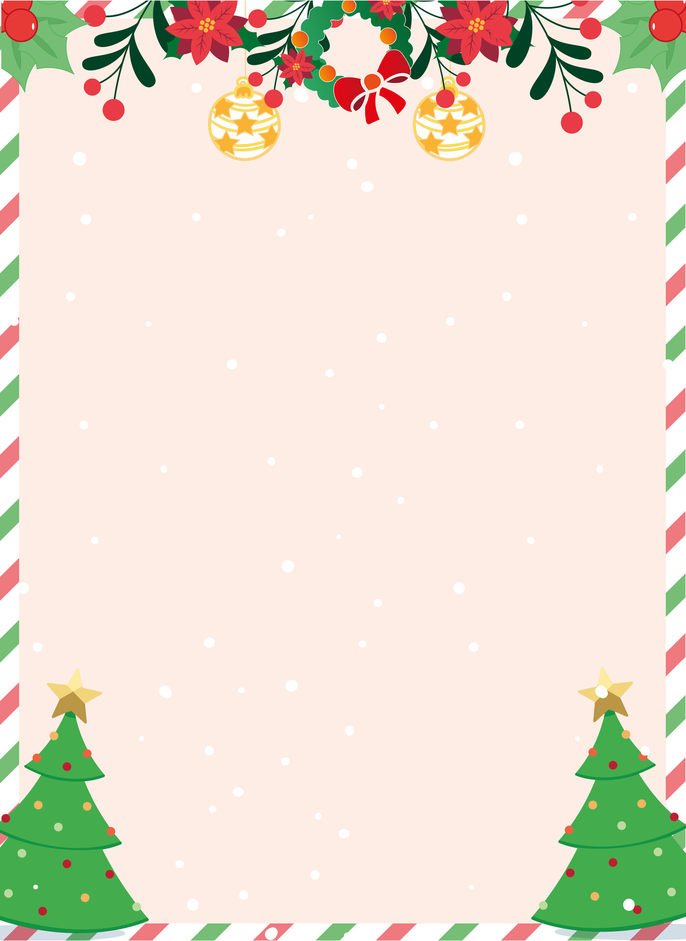 Blank Merry Christmas Card Template