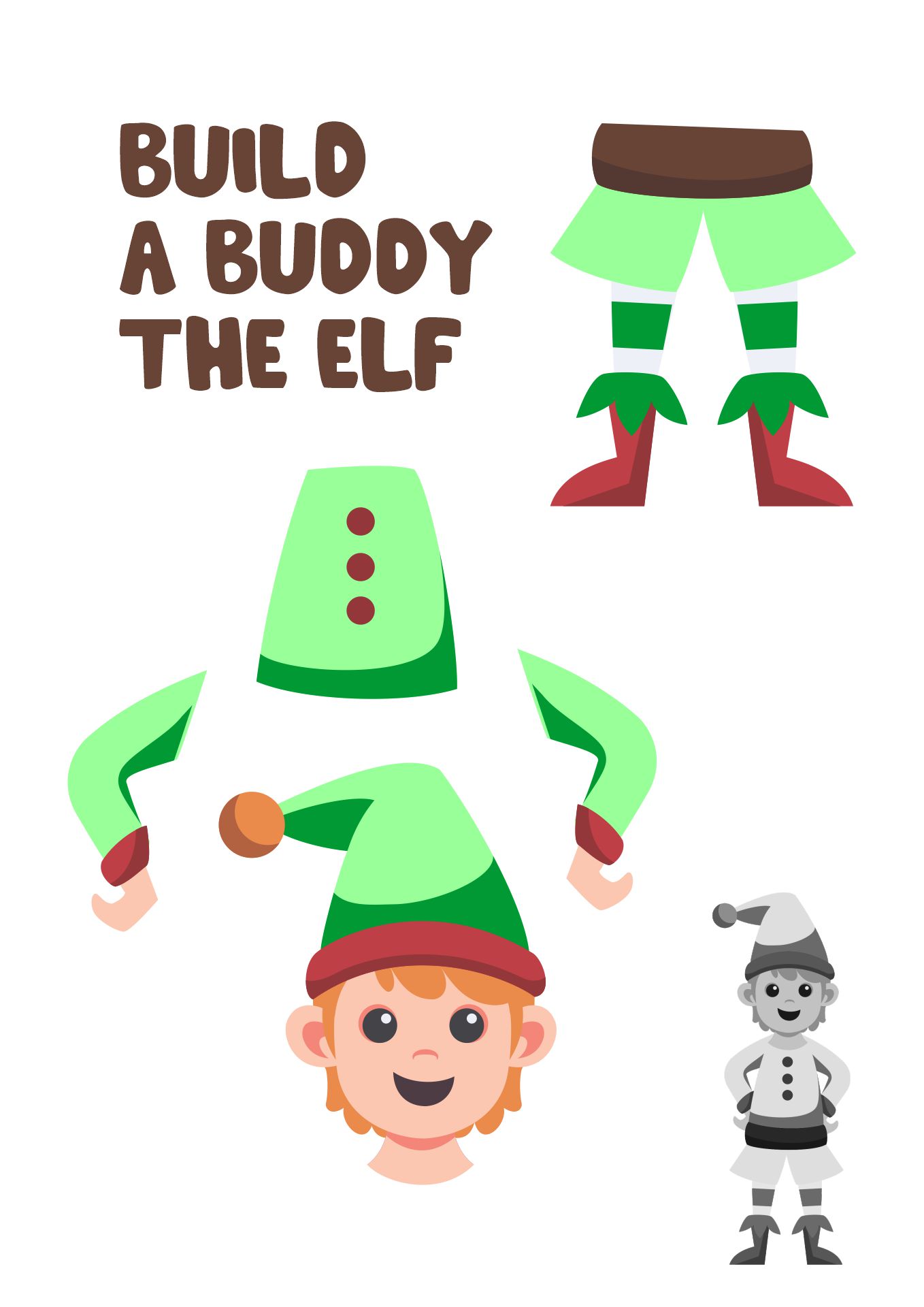 Build A Buddy the Elf Printable