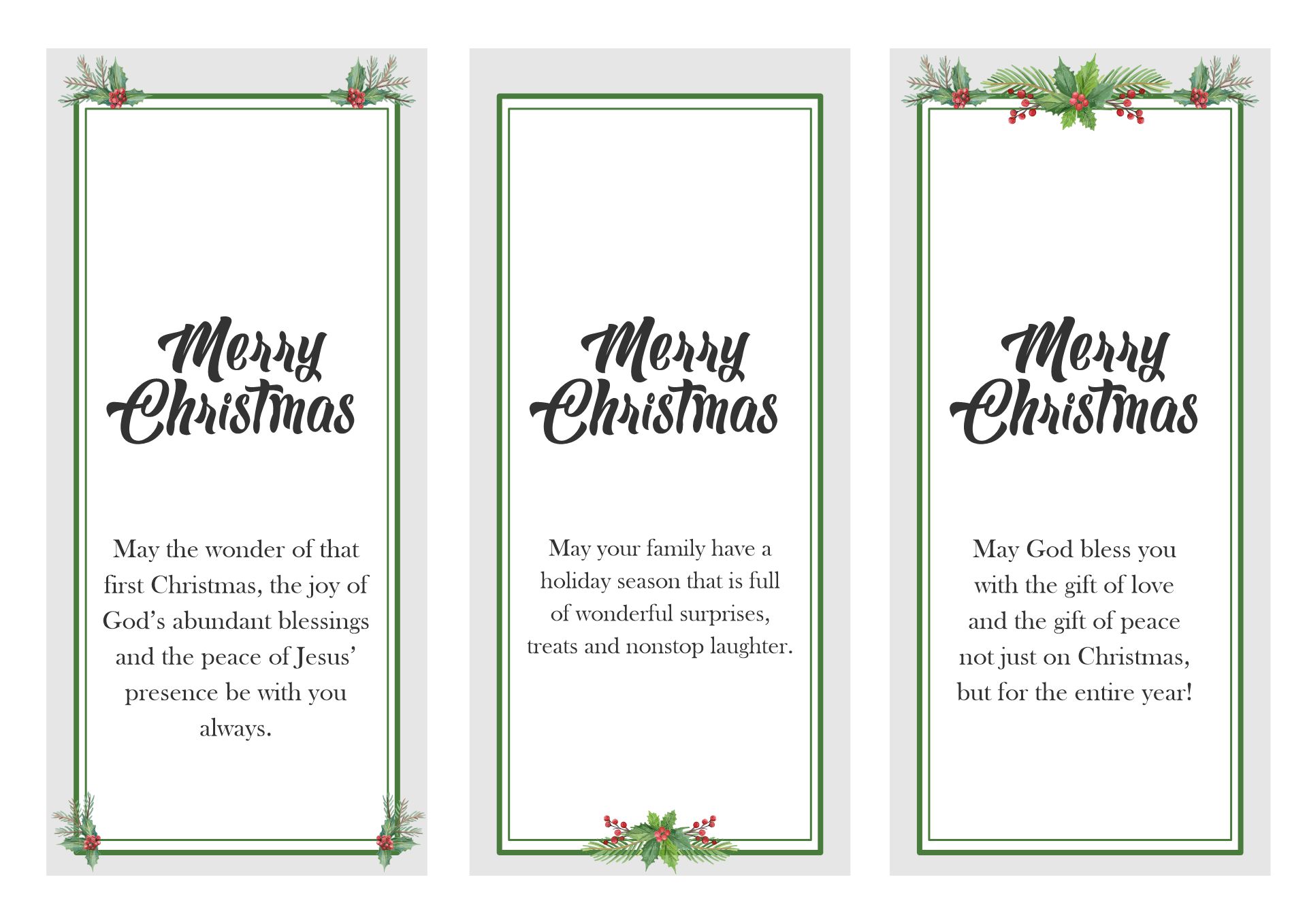 Christian Christmas Bookmark Designs