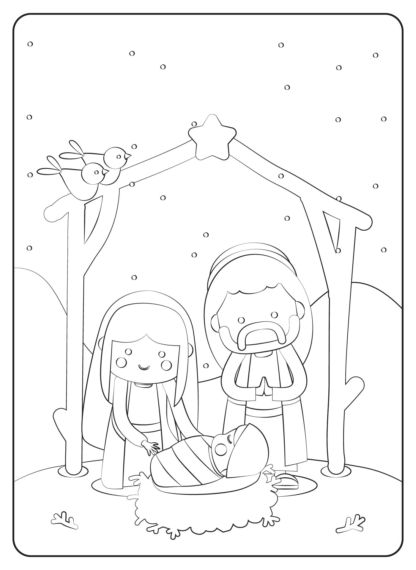 Christian Christmas Coloring Pages for Kids