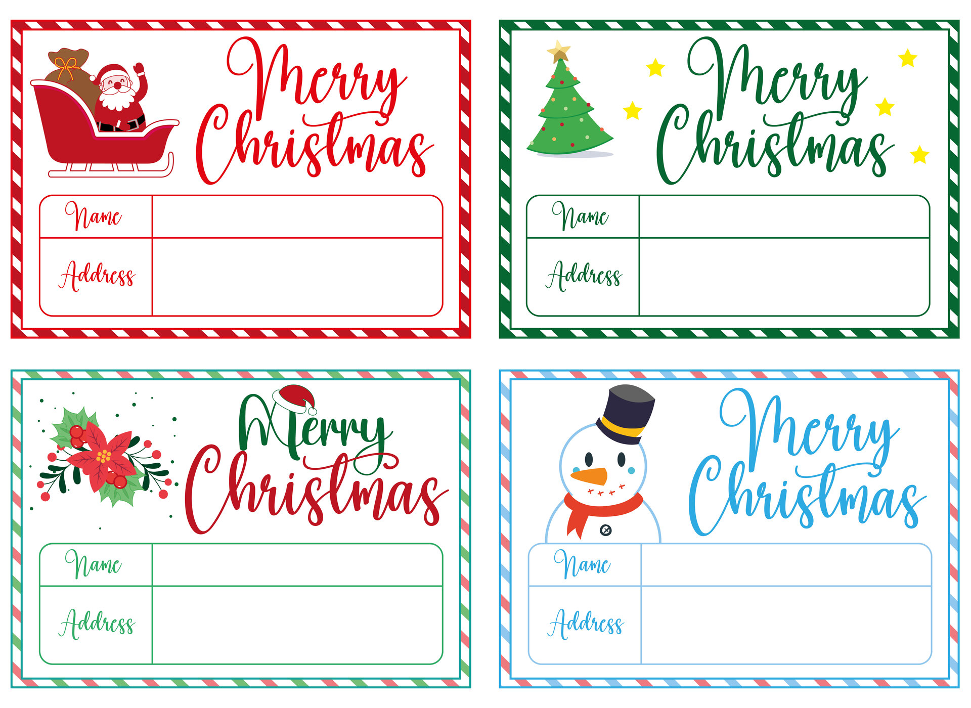 Christmas Address Label