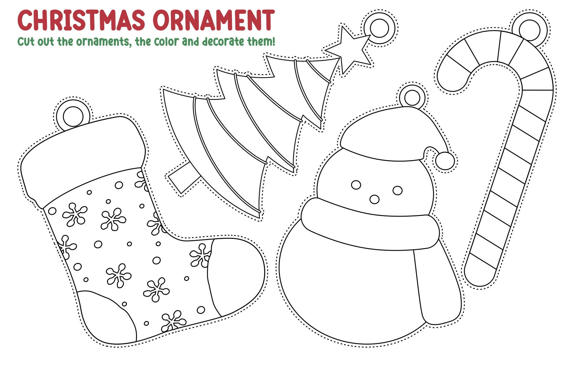 Christmas Art Projects for Kindergarten Printables