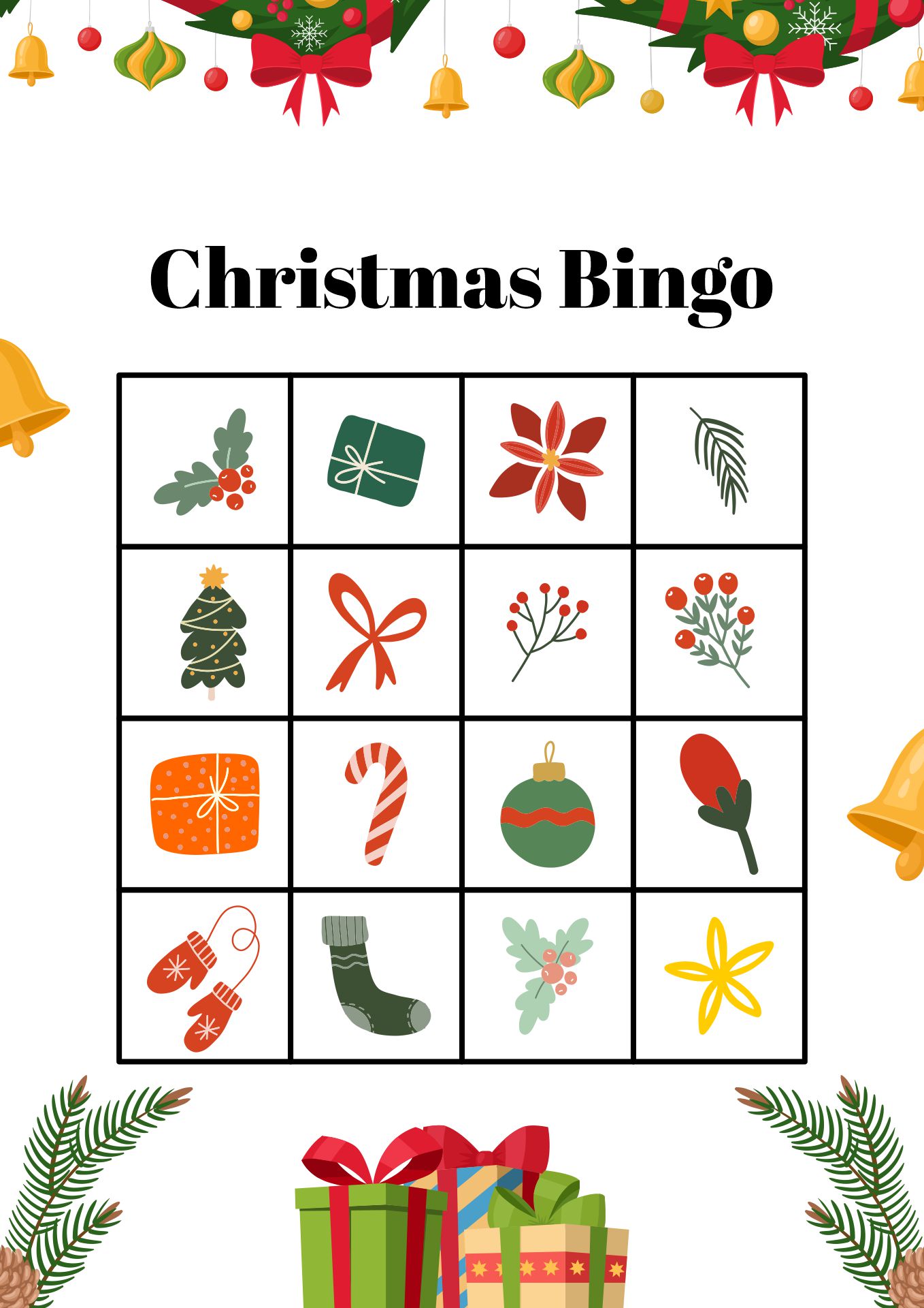 Christmas Bingo Sets for Family Night