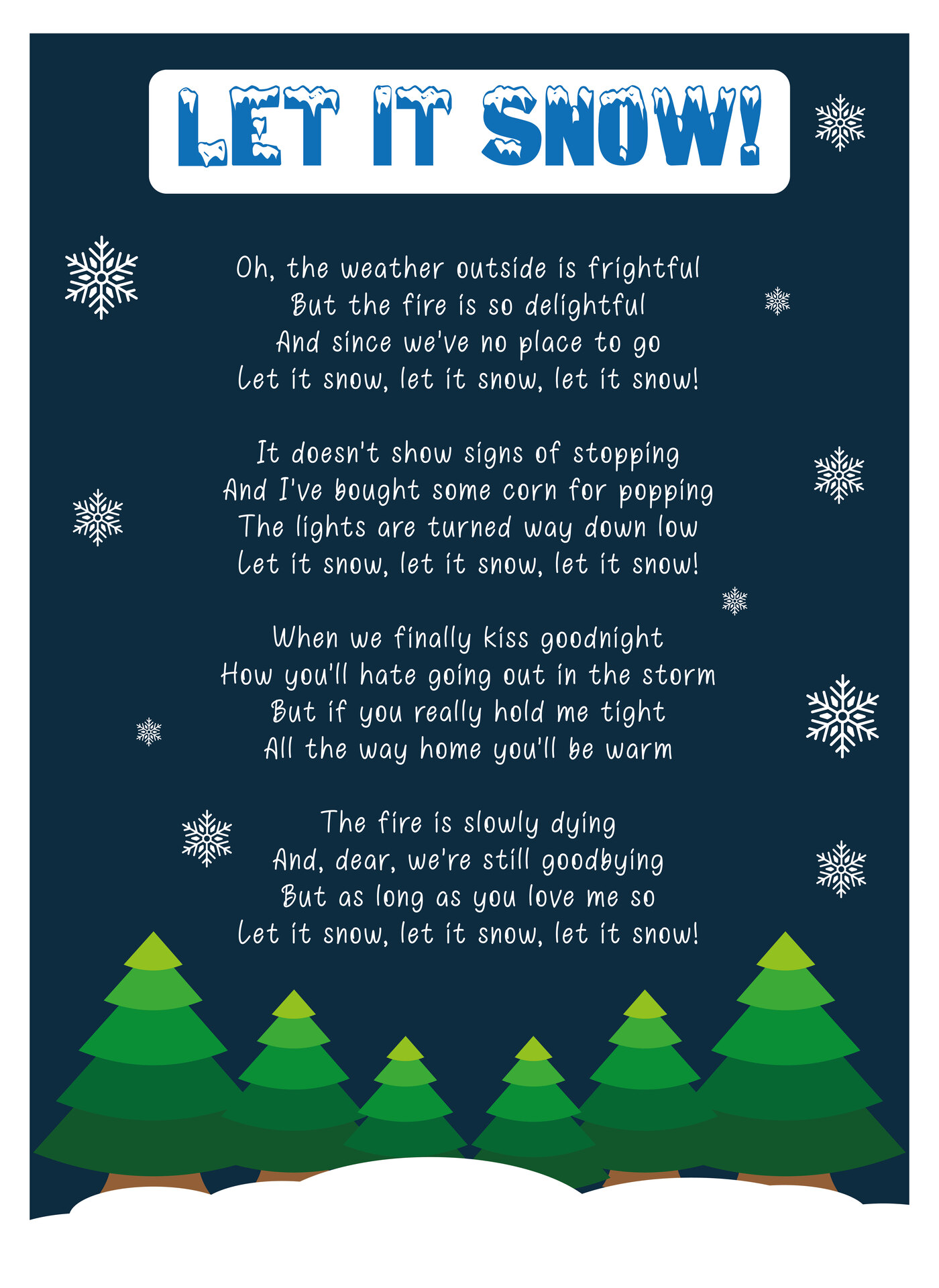 Christmas Carol Lyrics Printable