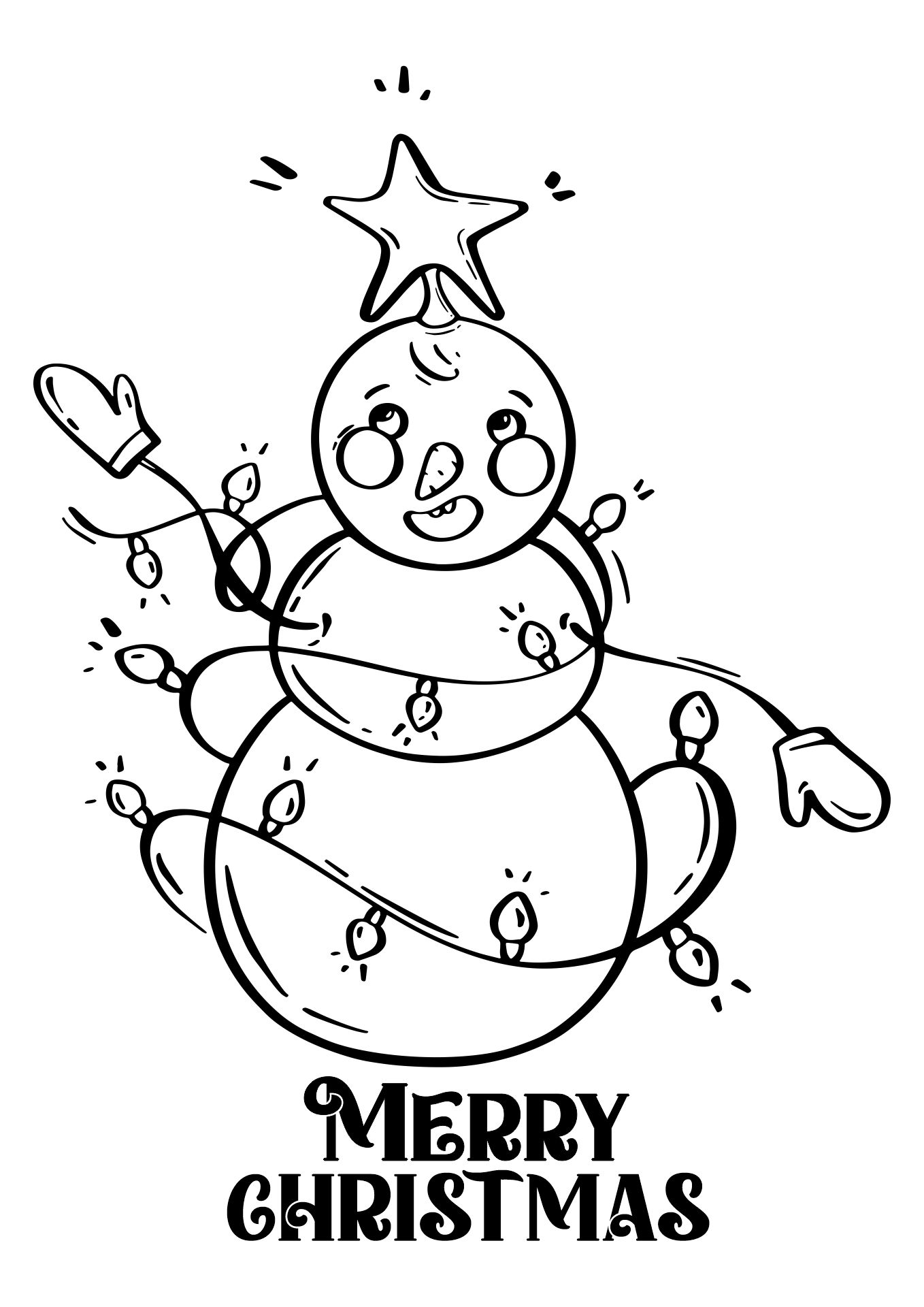 Christmas Coloring Book Frosty the Snowman