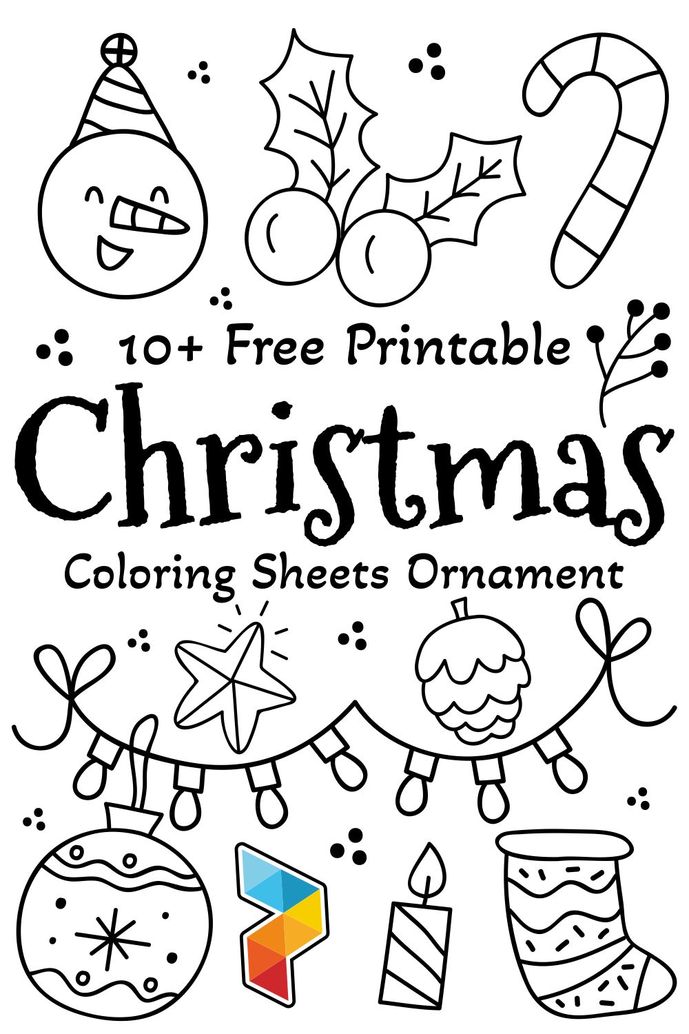 Christmas Coloring Sheets Ornament