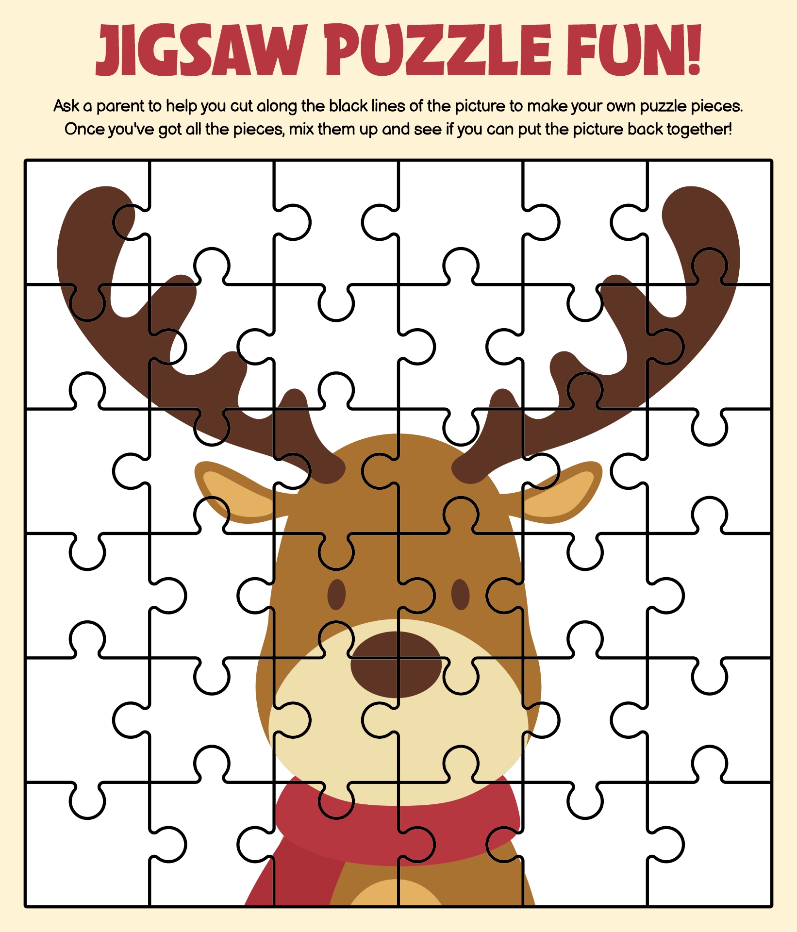 Christmas Crafts and Puzzles Printable Packet