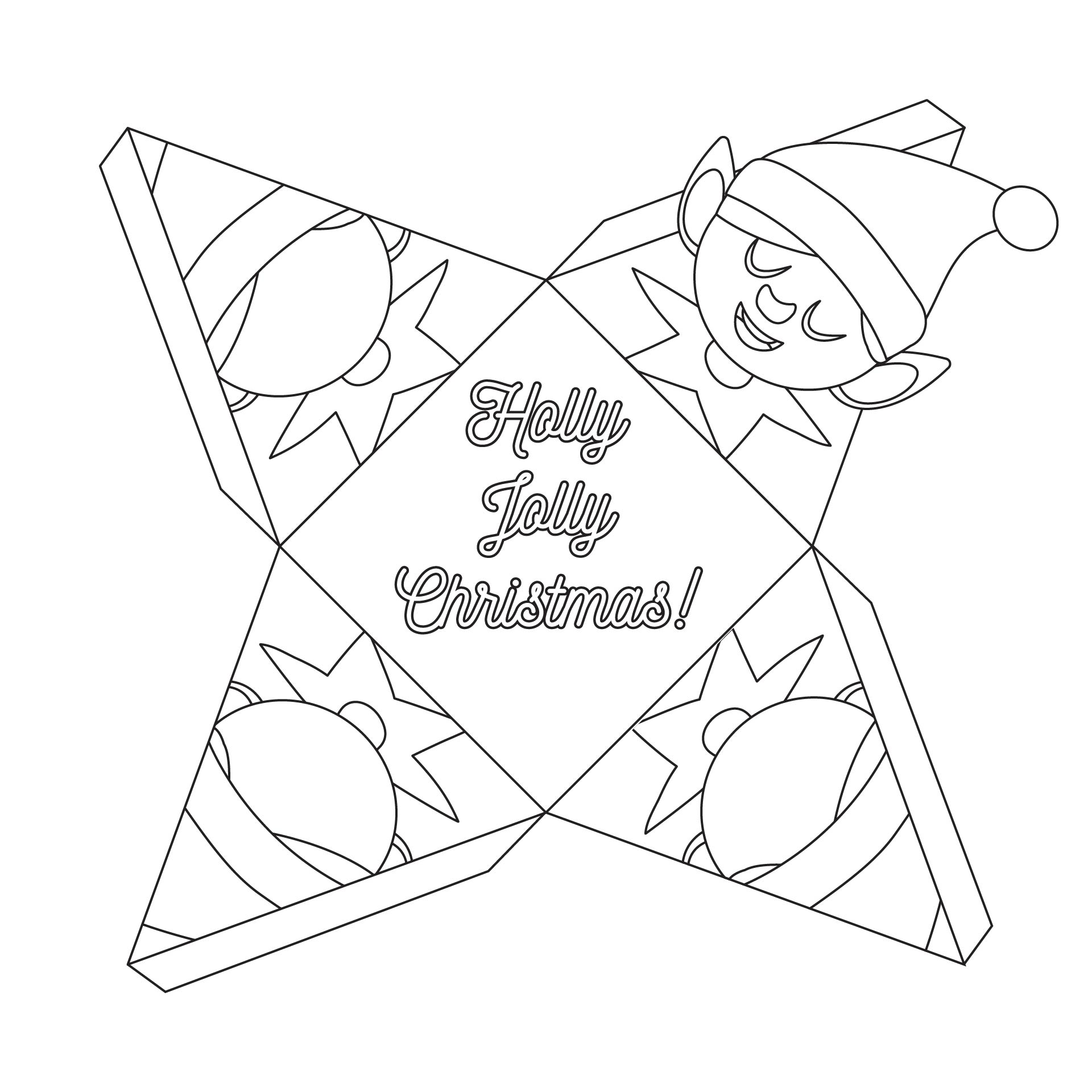 Christmas Elf Folding Paper Printable