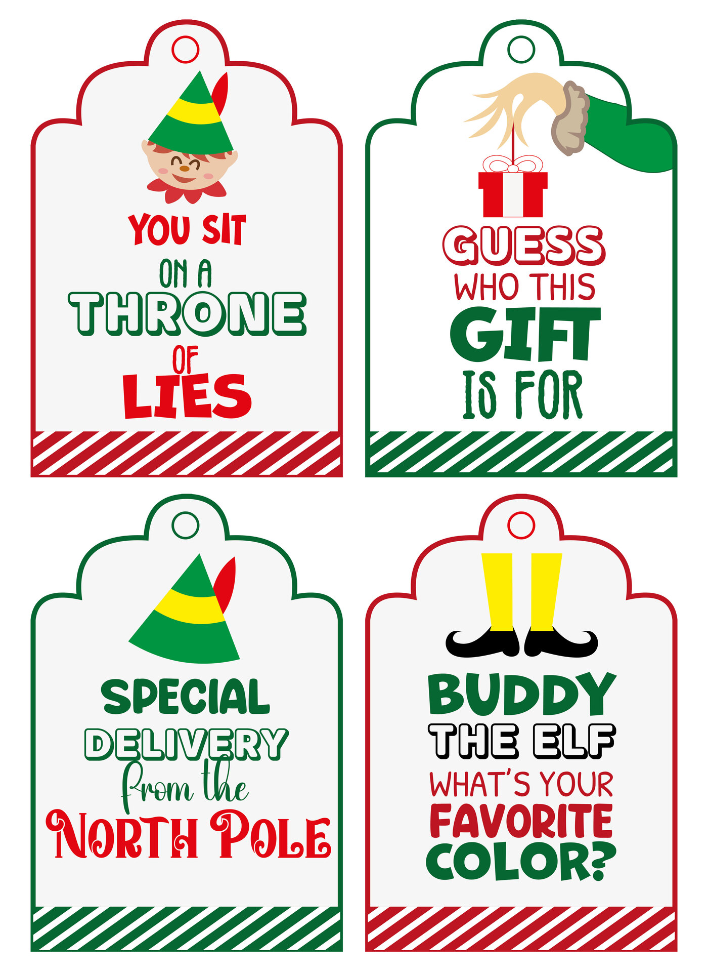 Christmas Elf Special Delivery Gift Tag