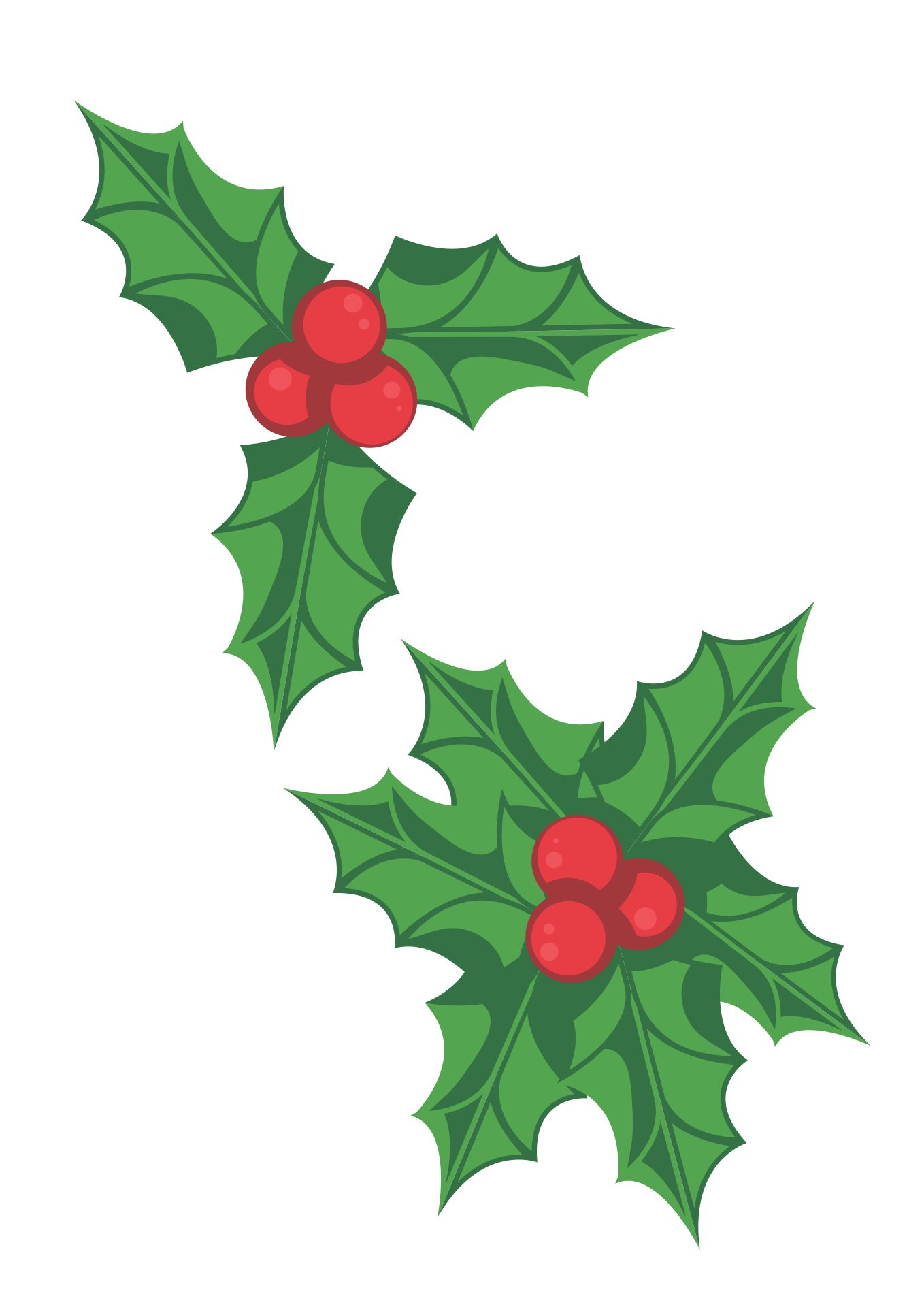 Christmas Holly Leaves Printables