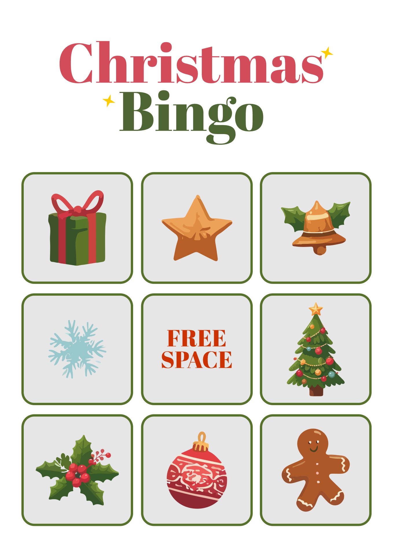 Christmas Party Bingo Set Printables