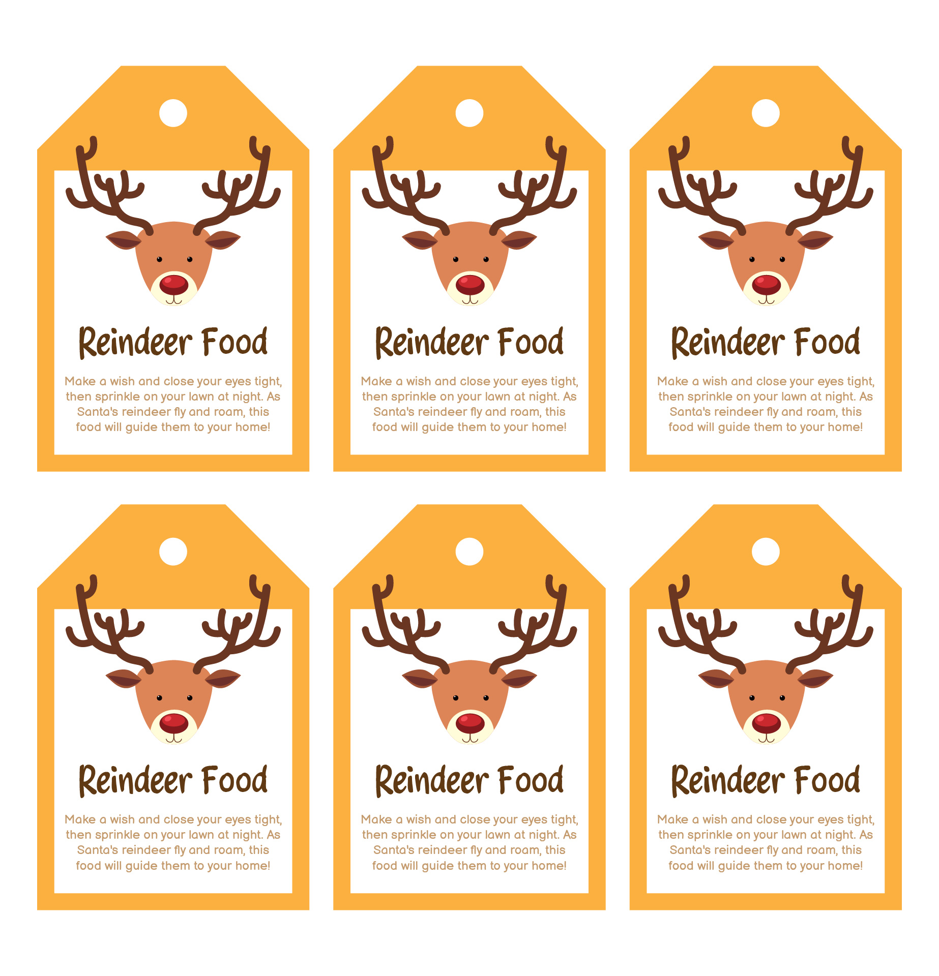 Christmas Reindeer Food Printables