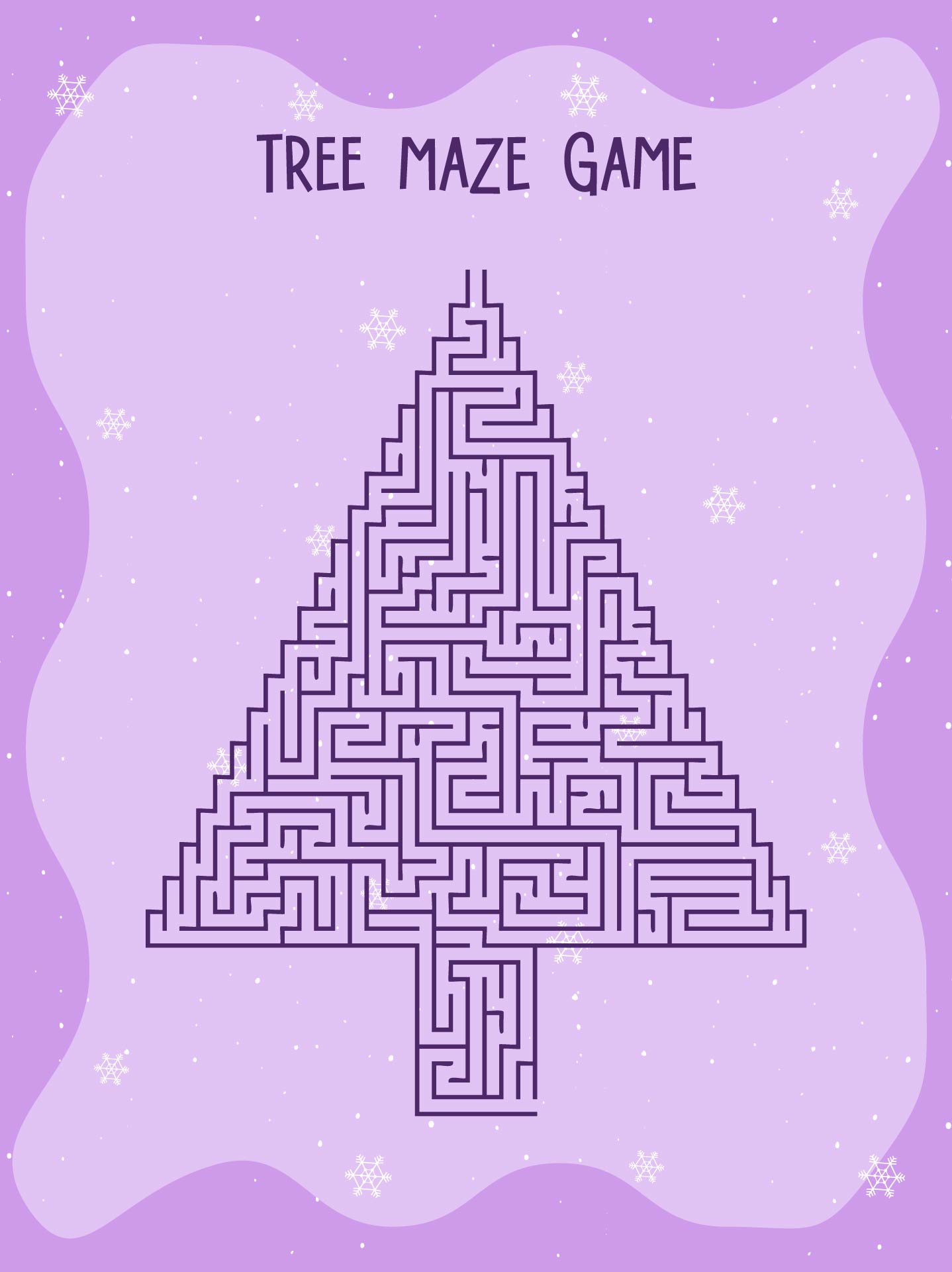 Christmas Themed Tree Maze Game