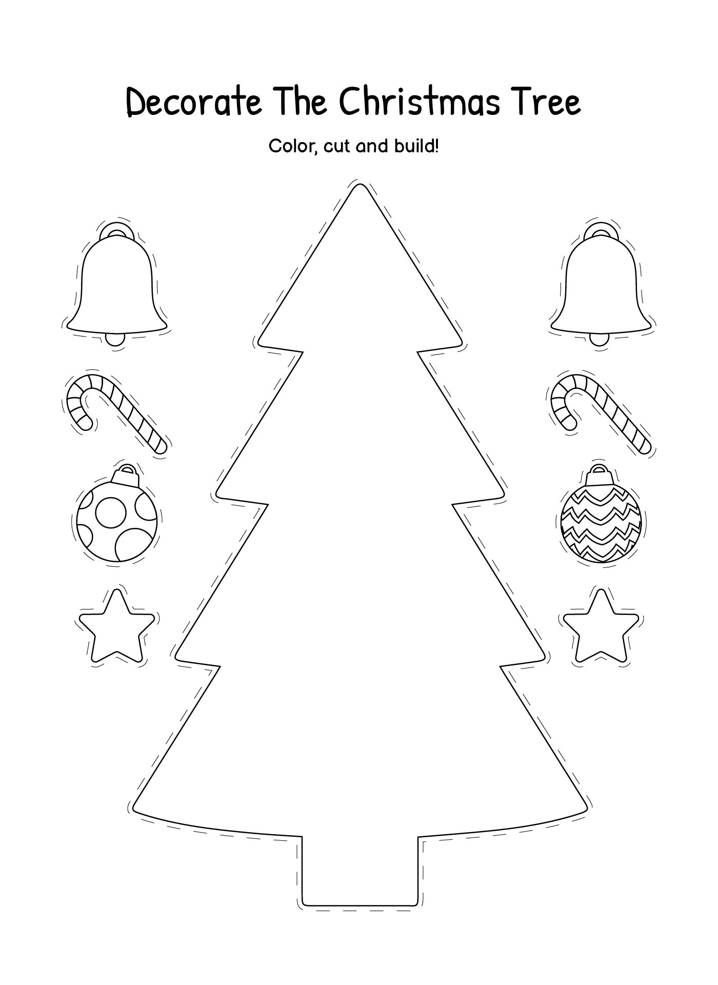 Christmas Tree Craft Printables for Classrooms