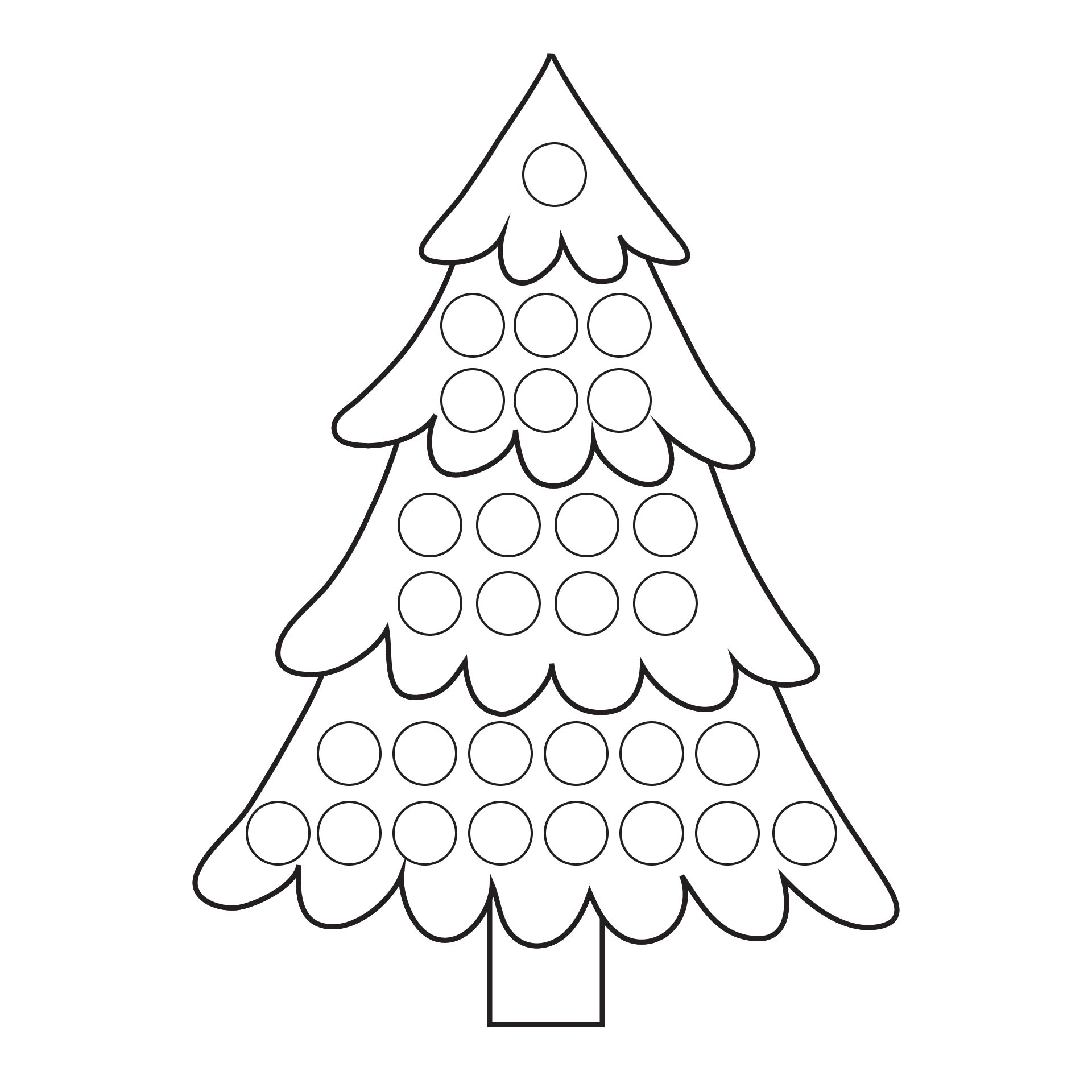 Christmas Tree Do a Dot Art Projects