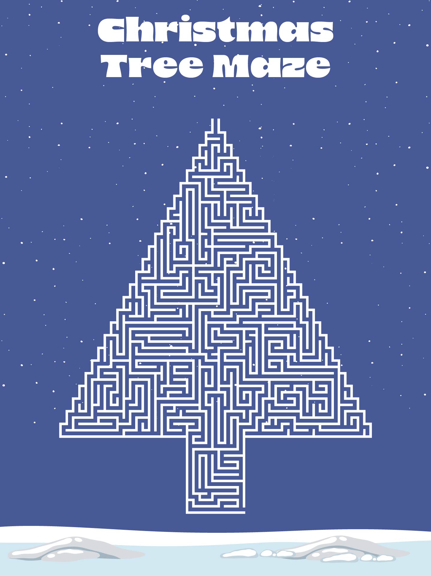 Christmas Tree Maze Activity Sheet