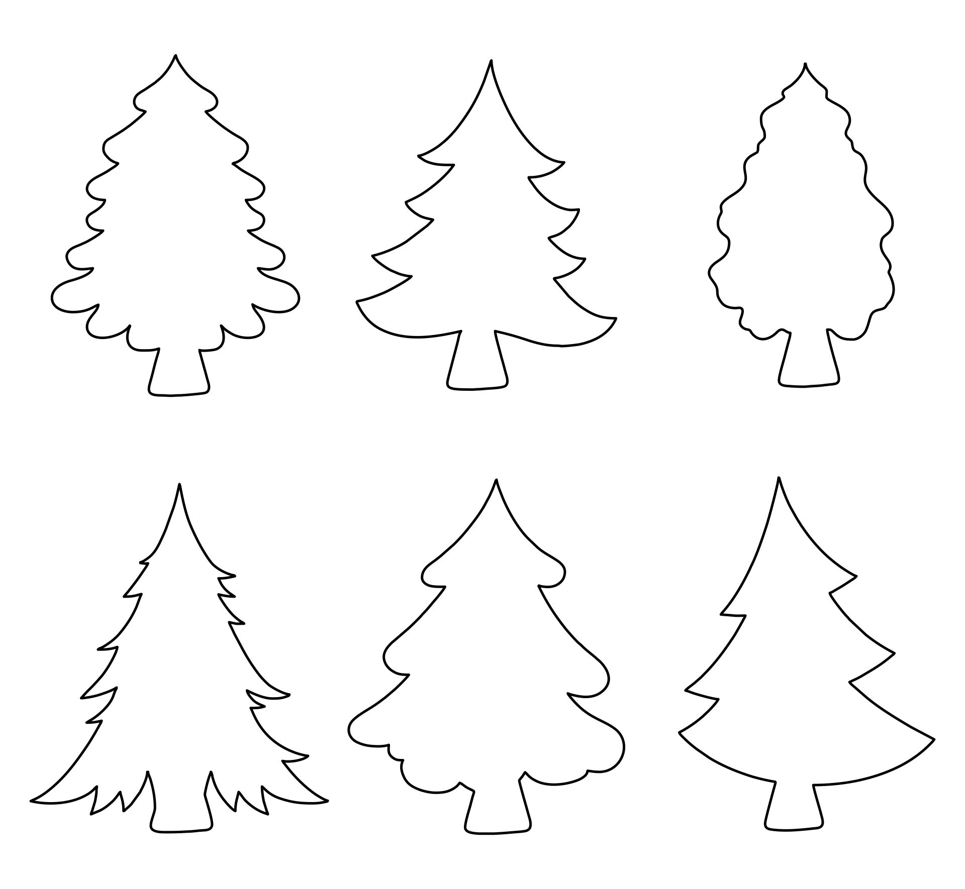 Christmas Tree Outline Stencil Printable