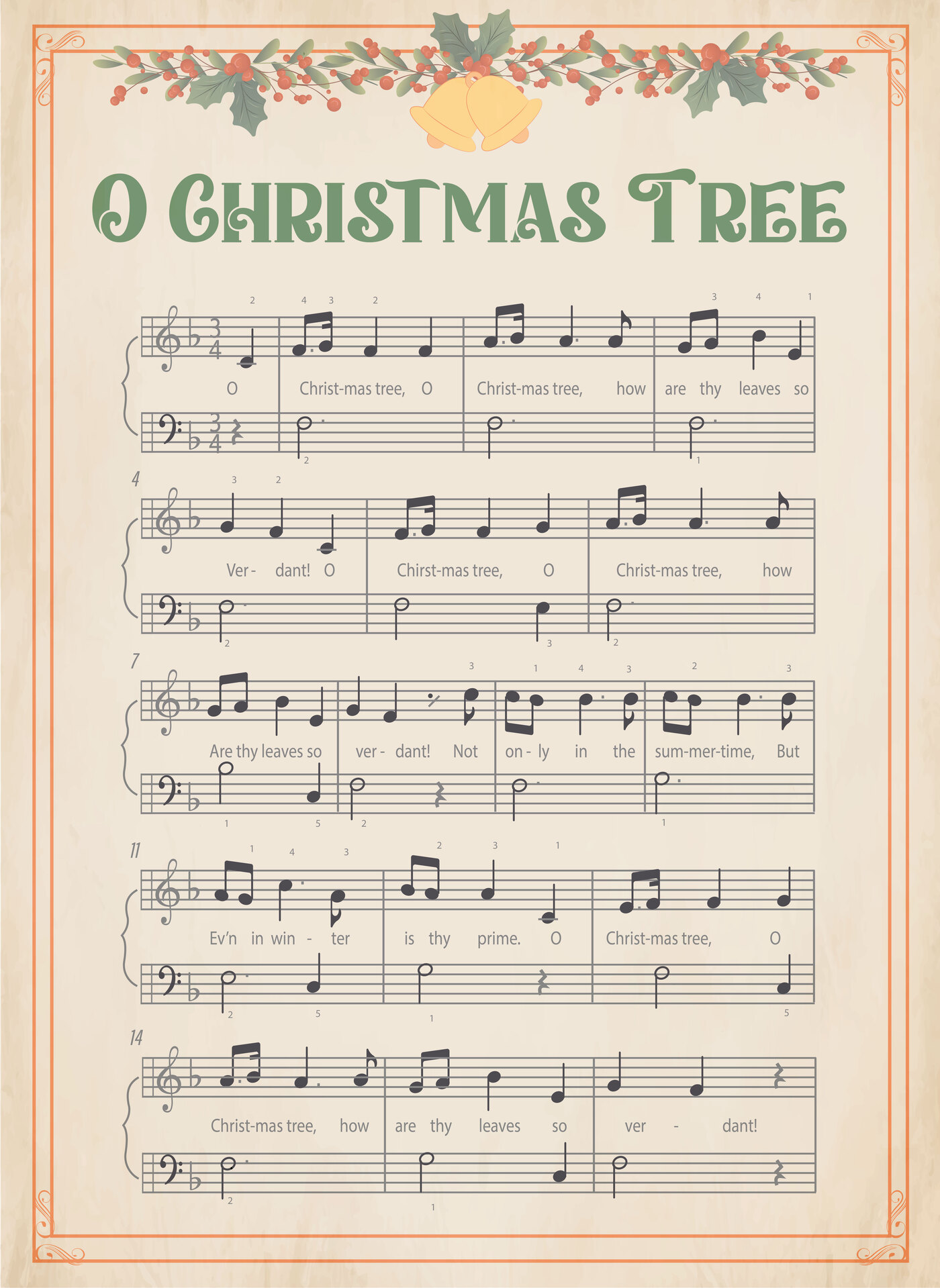 Classic Carol for Christmas Printable