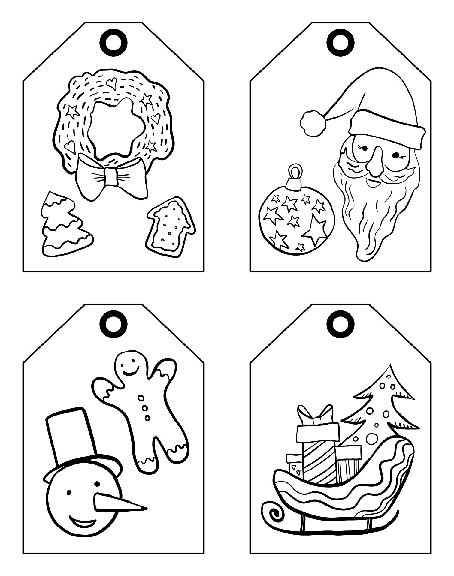 Classic Printable Gift Tags Black and White