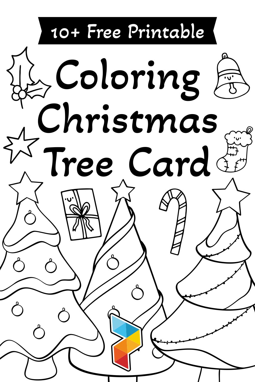 Coloring Christmas Tree Card