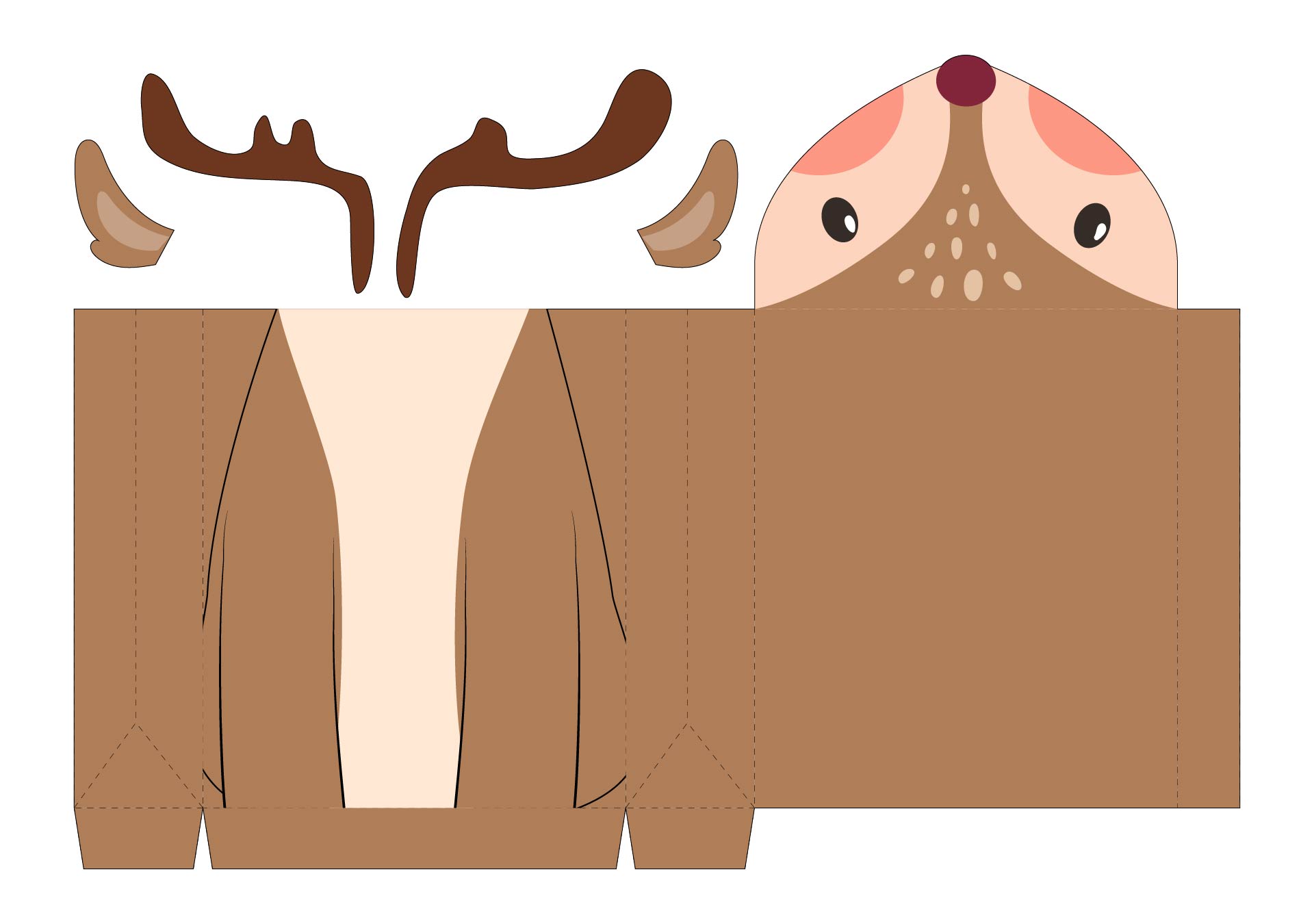 Crafty Reindeer Snack Bags Printable