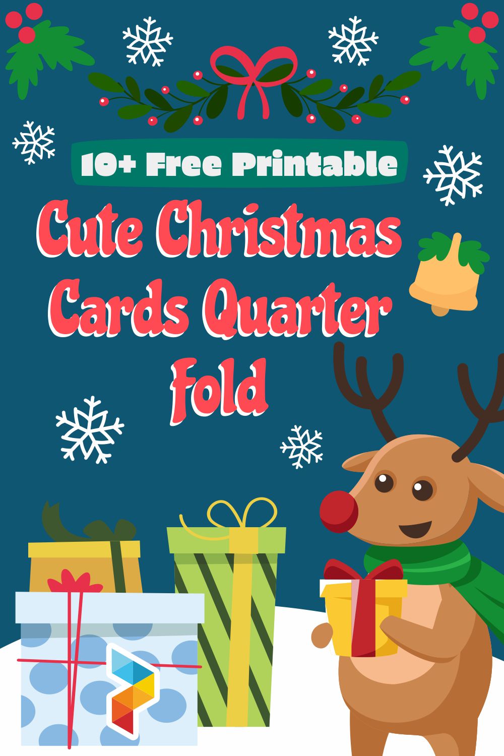 Cute Christmas Cards Quarter Fold