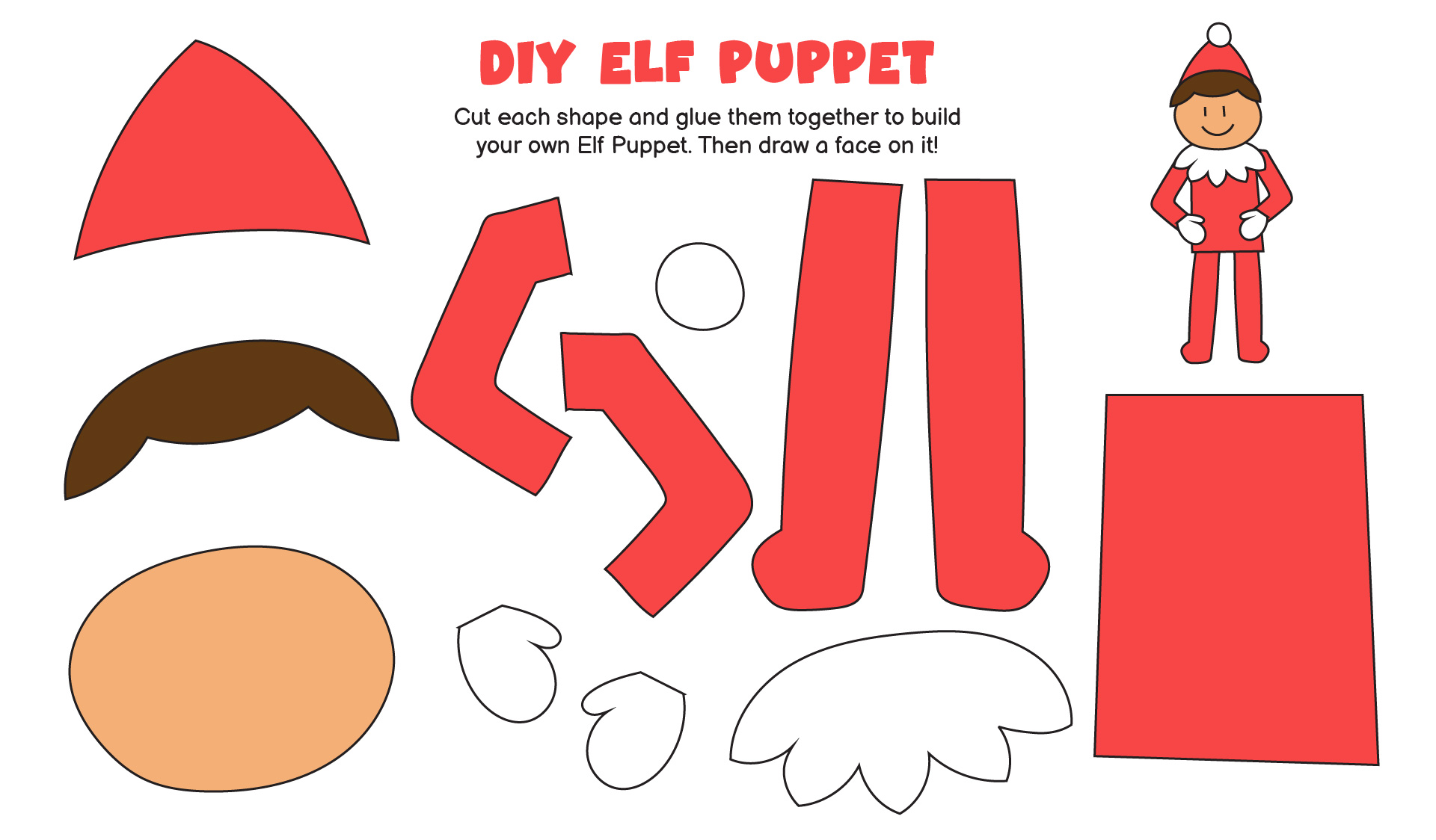 DIY Elf on the Shelf Paper Craft