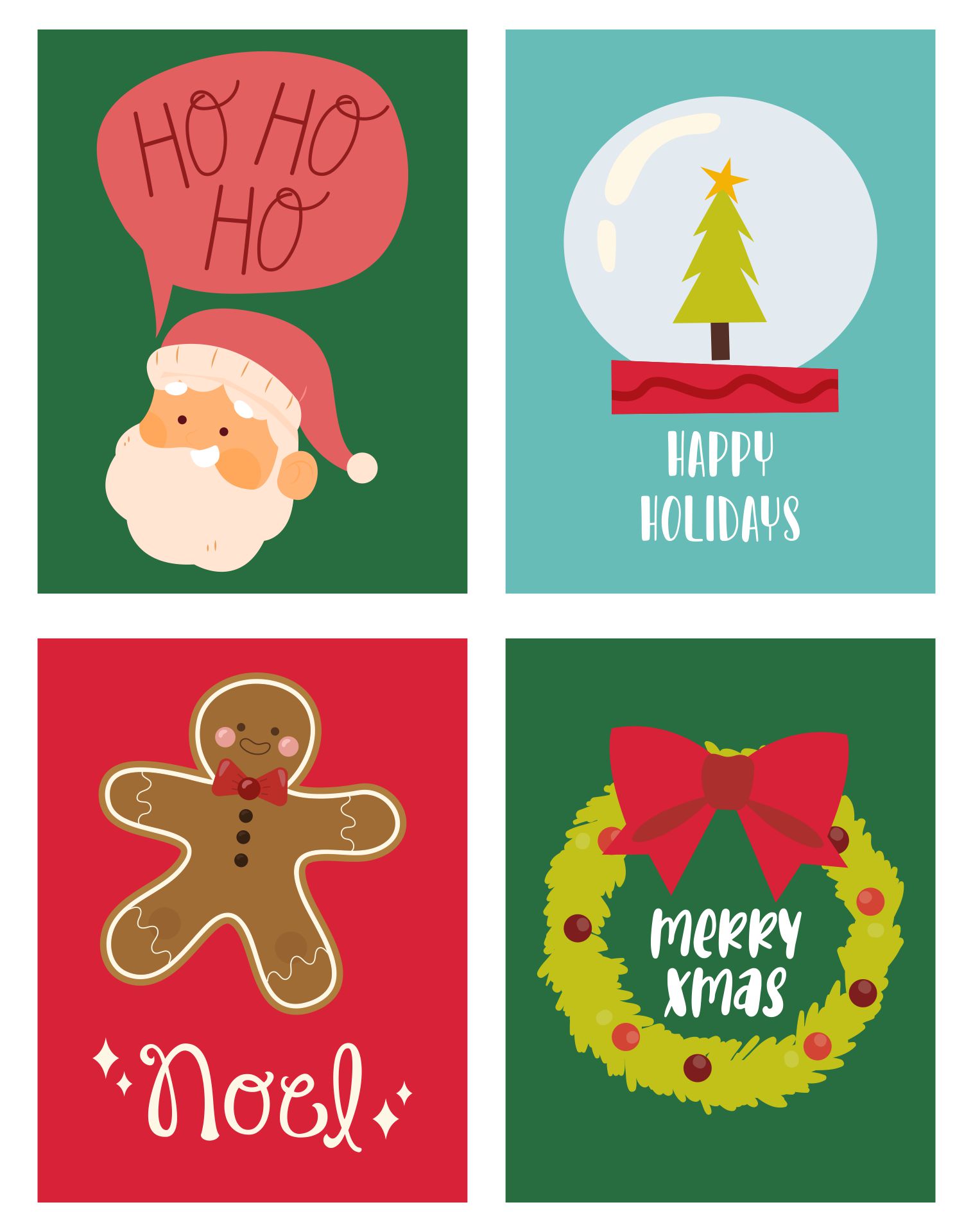 DIY Printable Small Christmas Cards