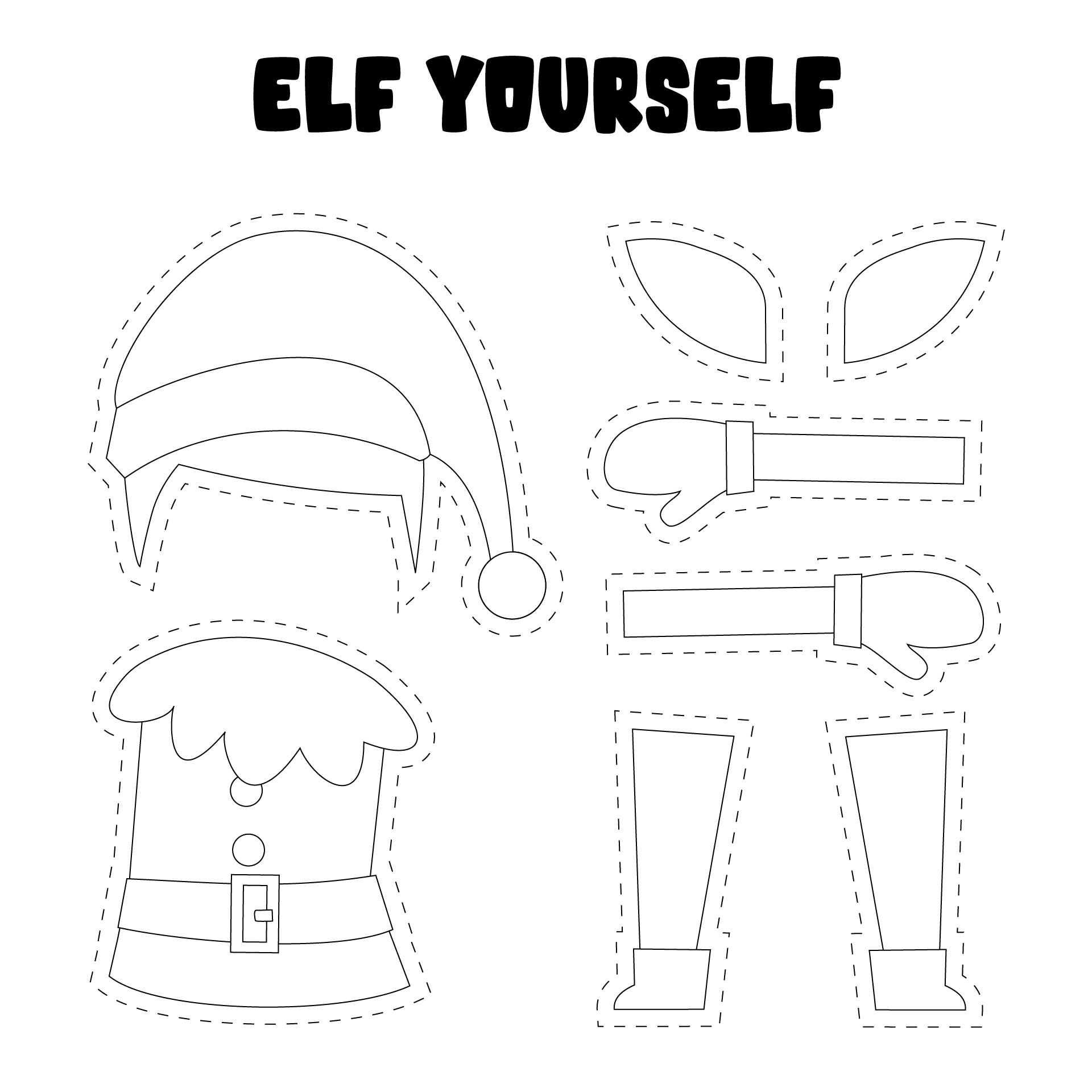 Easy Elf Craft Cutouts for Children