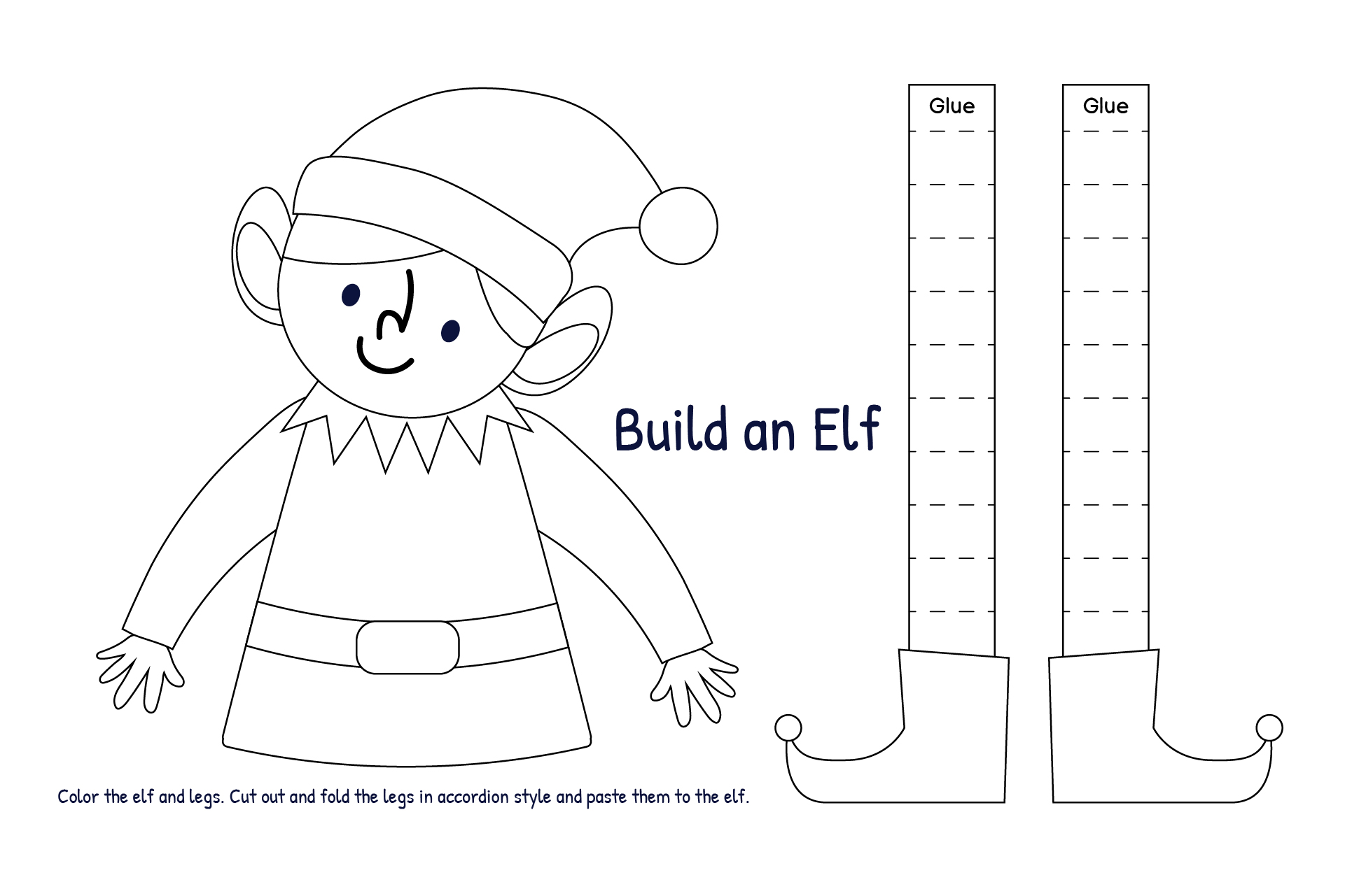 Elf Craft Printable Activity for Kids