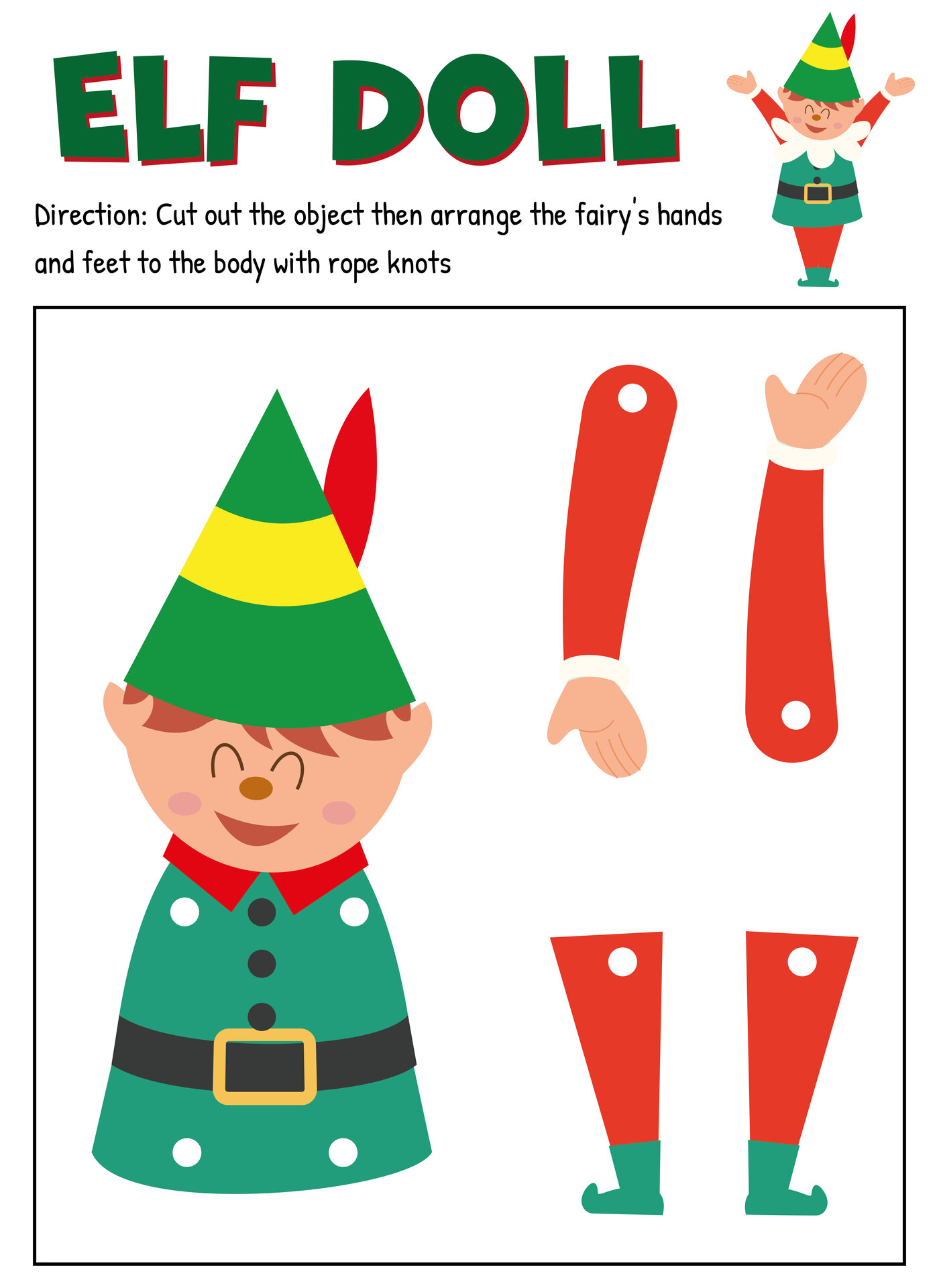 Elf Paper Doll Printables