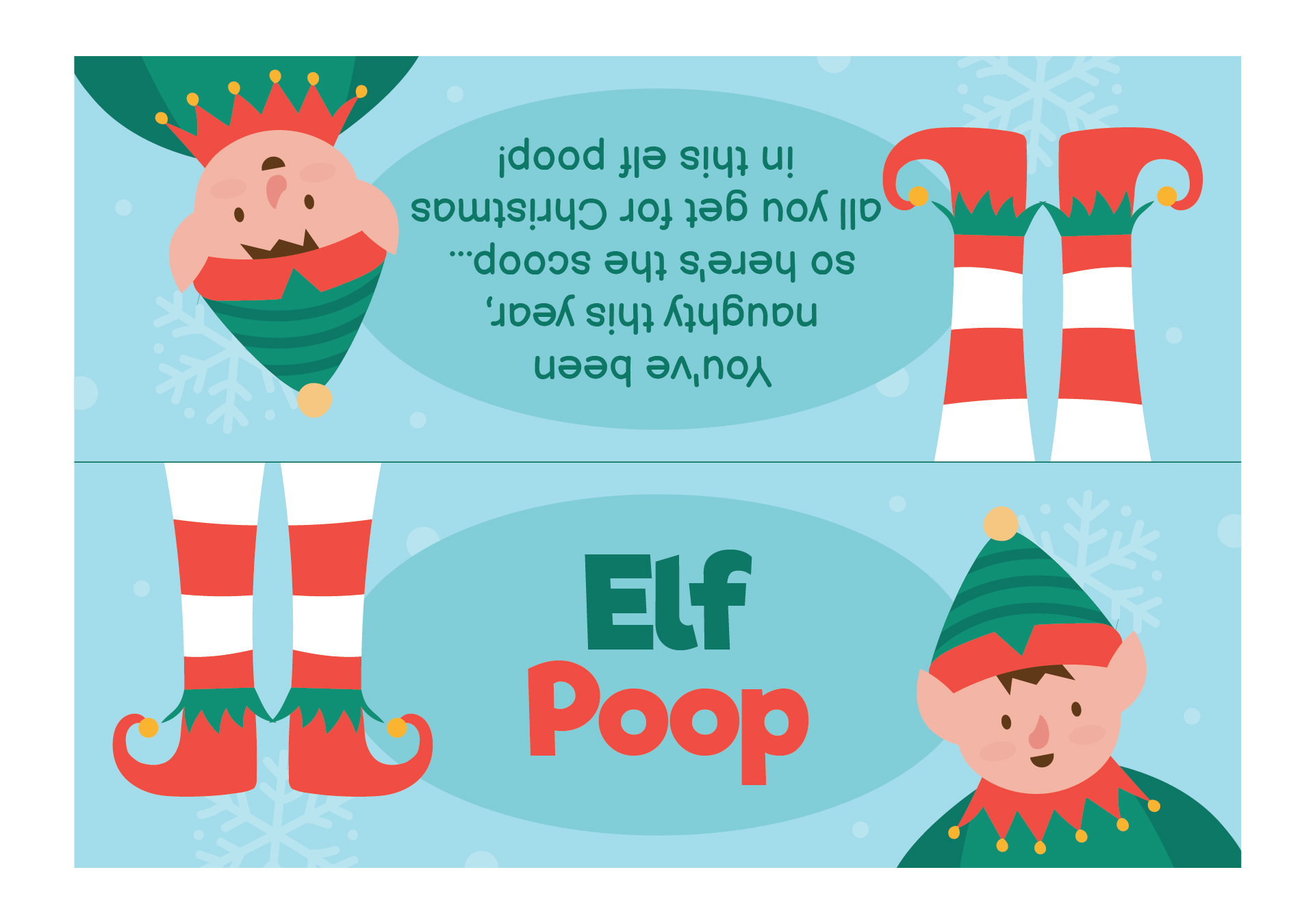 Elf Poop Bag Topper Printable