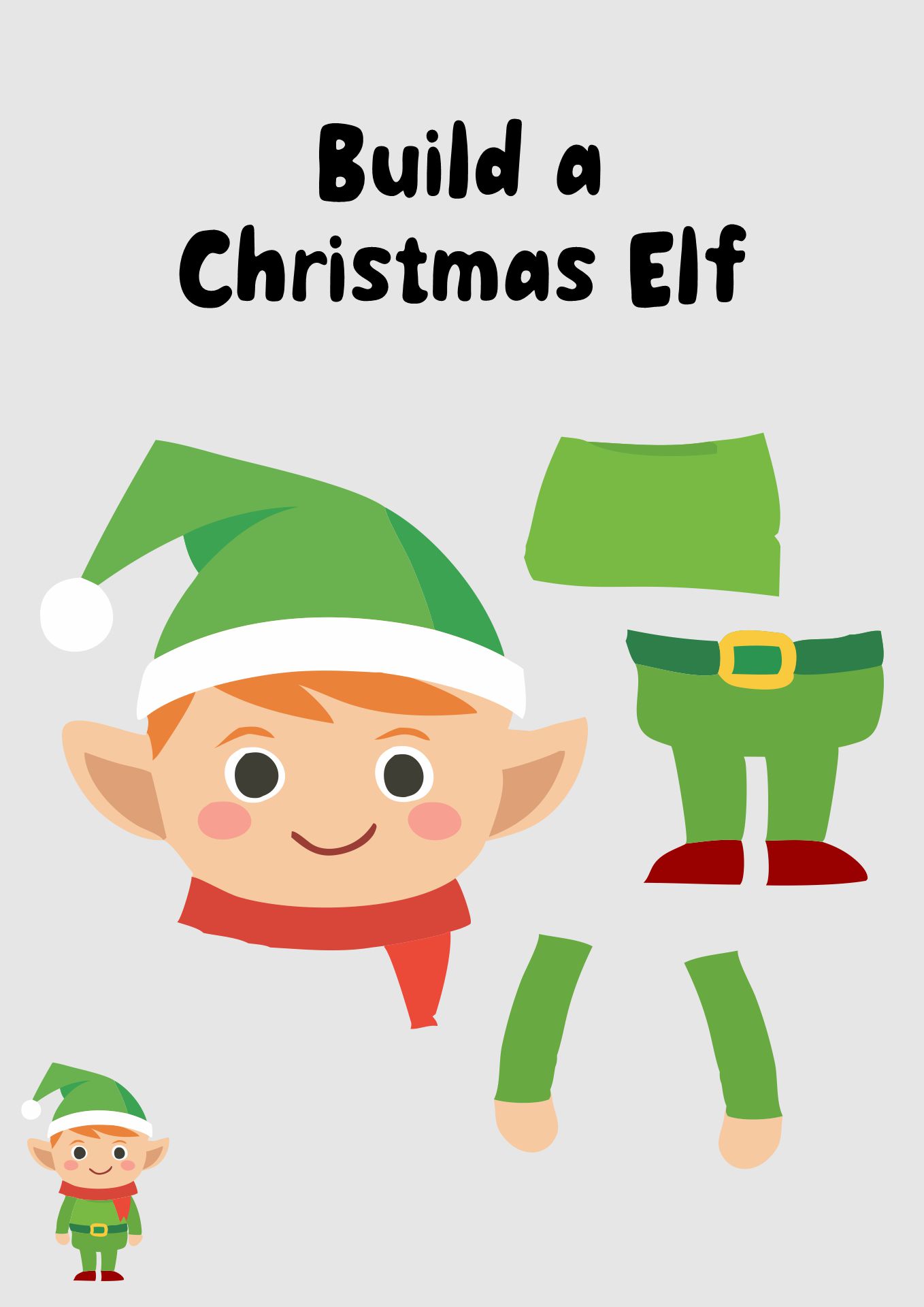 Elf PrintableTemplates for Crafts