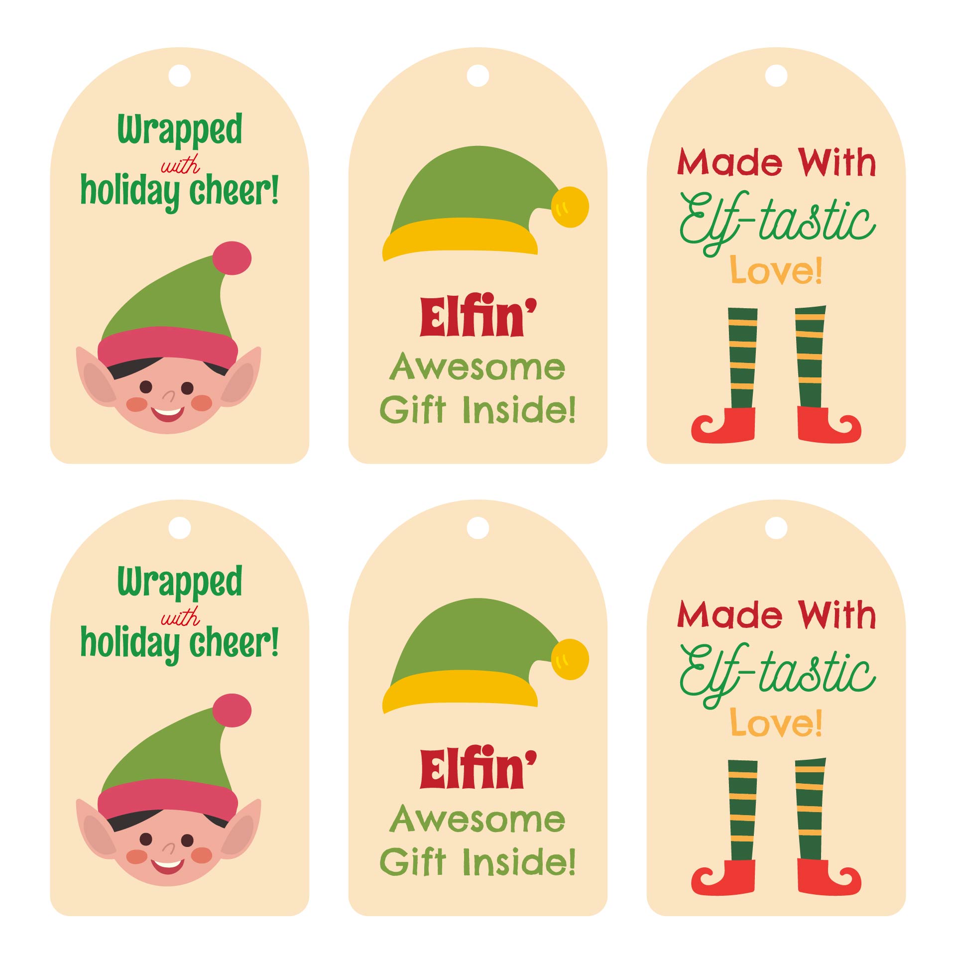 Elf-Themed Gift Tags and Labels