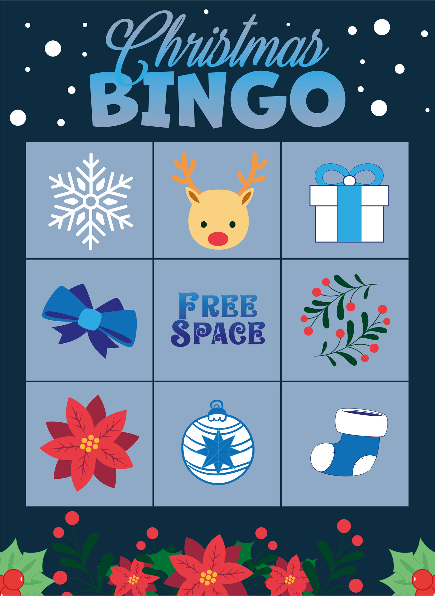 Festive Christmas Bingo Set Printable