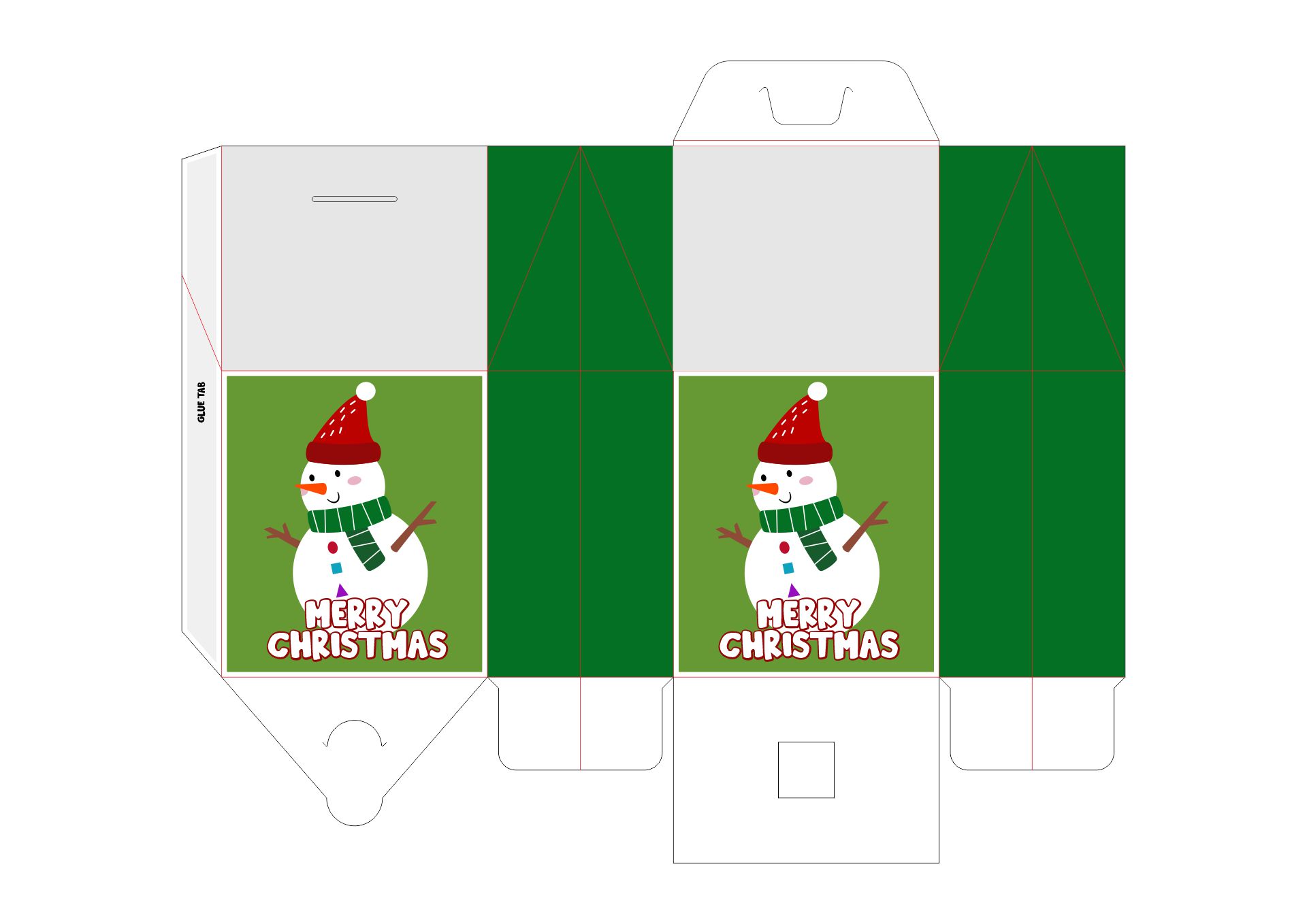 Festive Christmas Paper Bag Templates