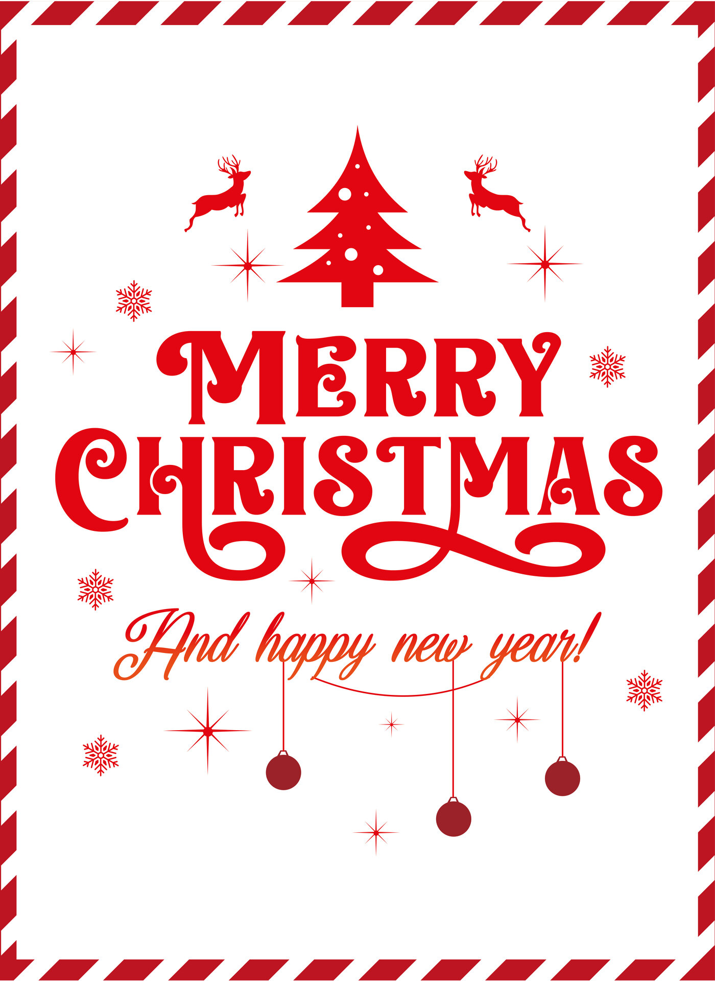 Festive Merry Christmas Sign Printables