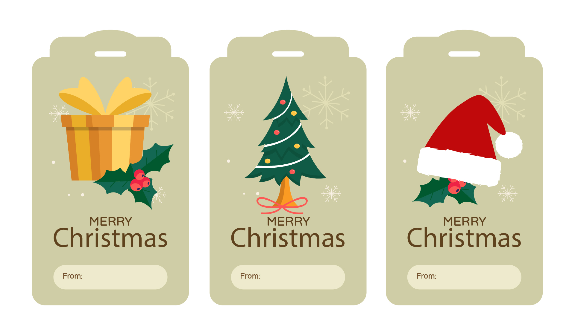 Festive Printable Christmas Gift Tags