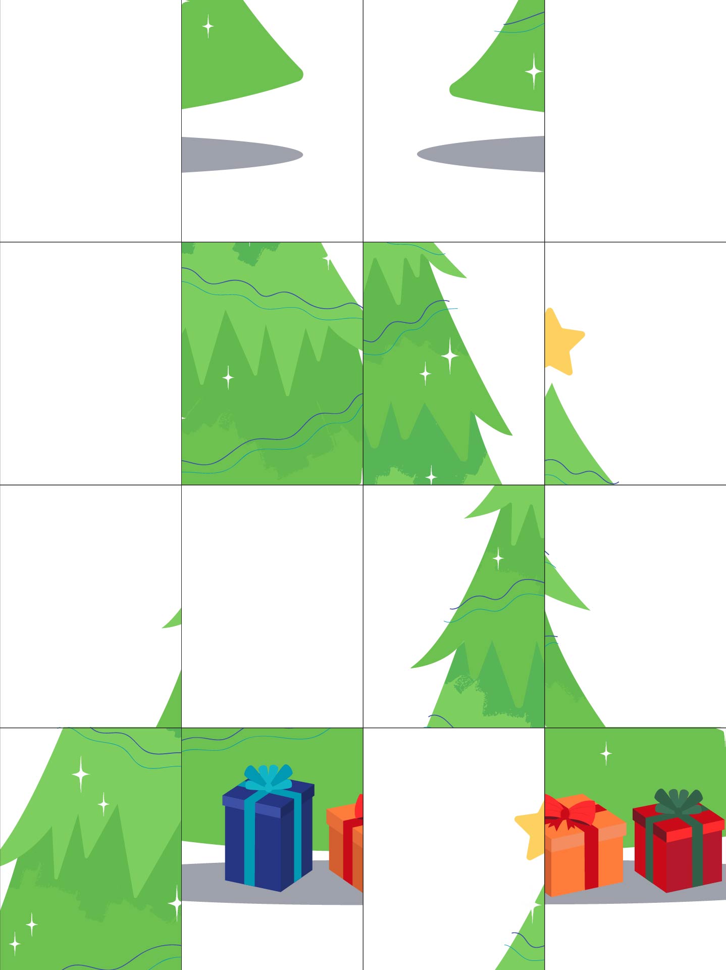 Festive Tree Puzzle Worksheet