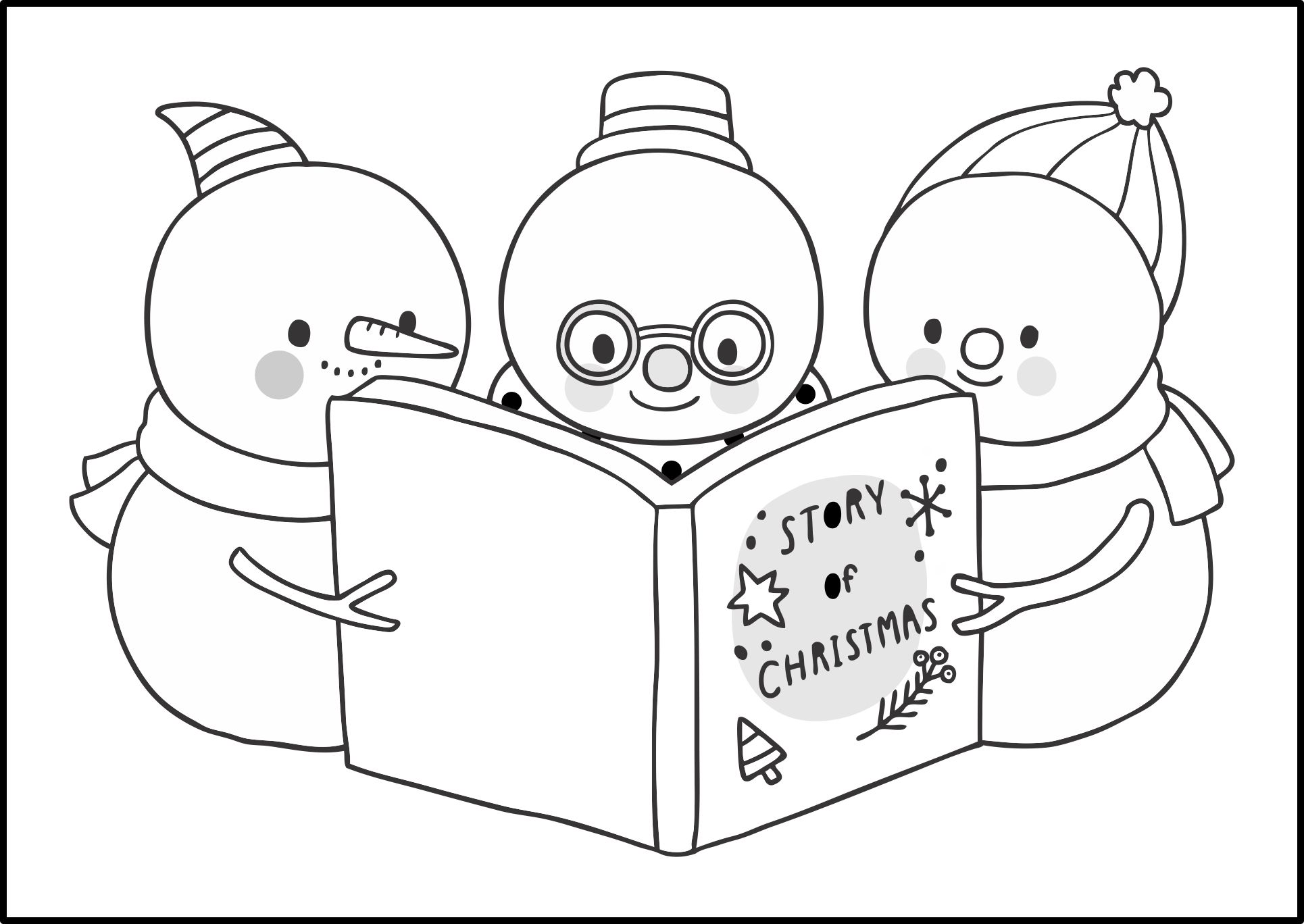 Frosty the Snowman and Friends Christmas Coloring Pages