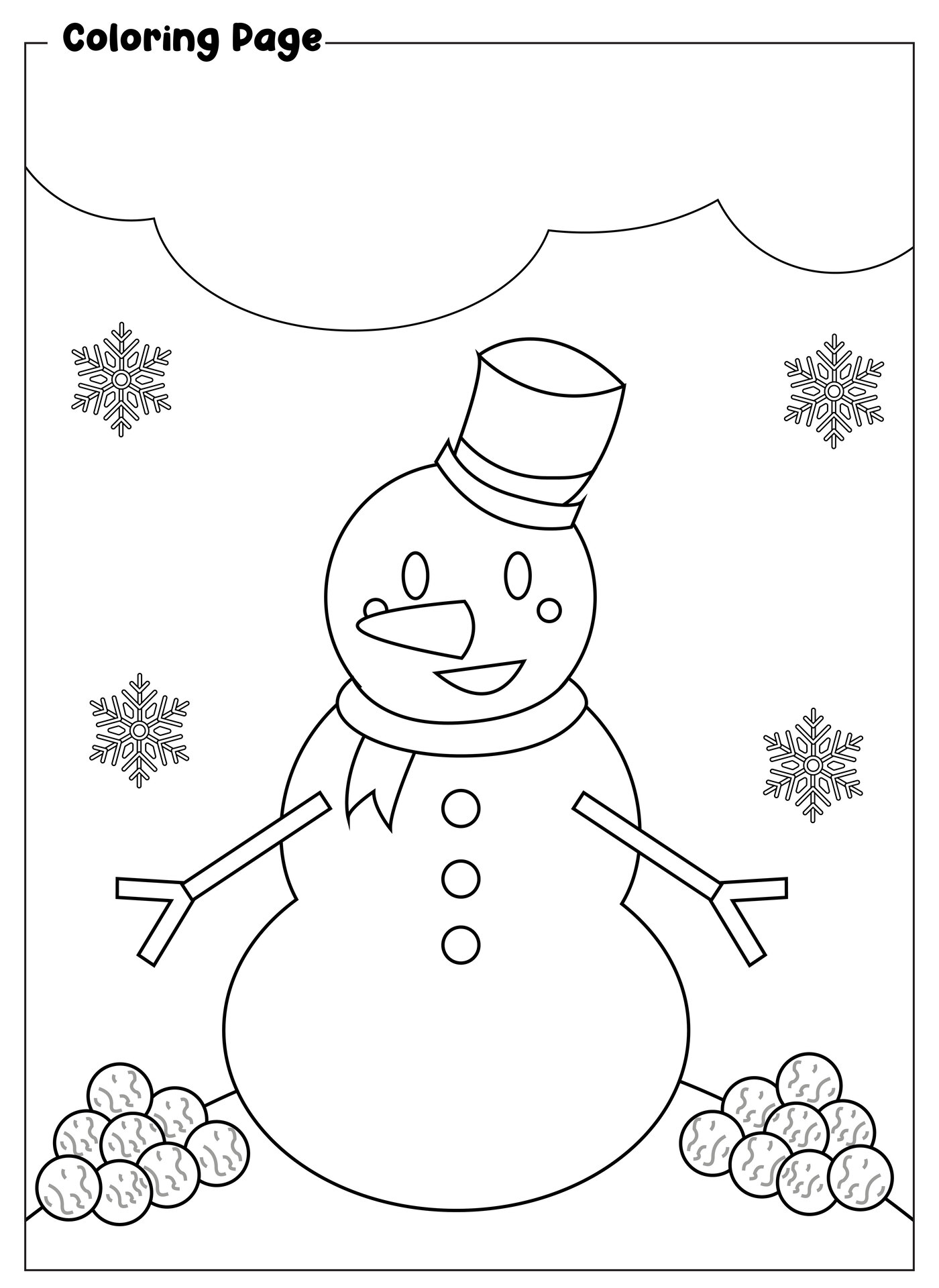 Giant Snowman Activity Pages