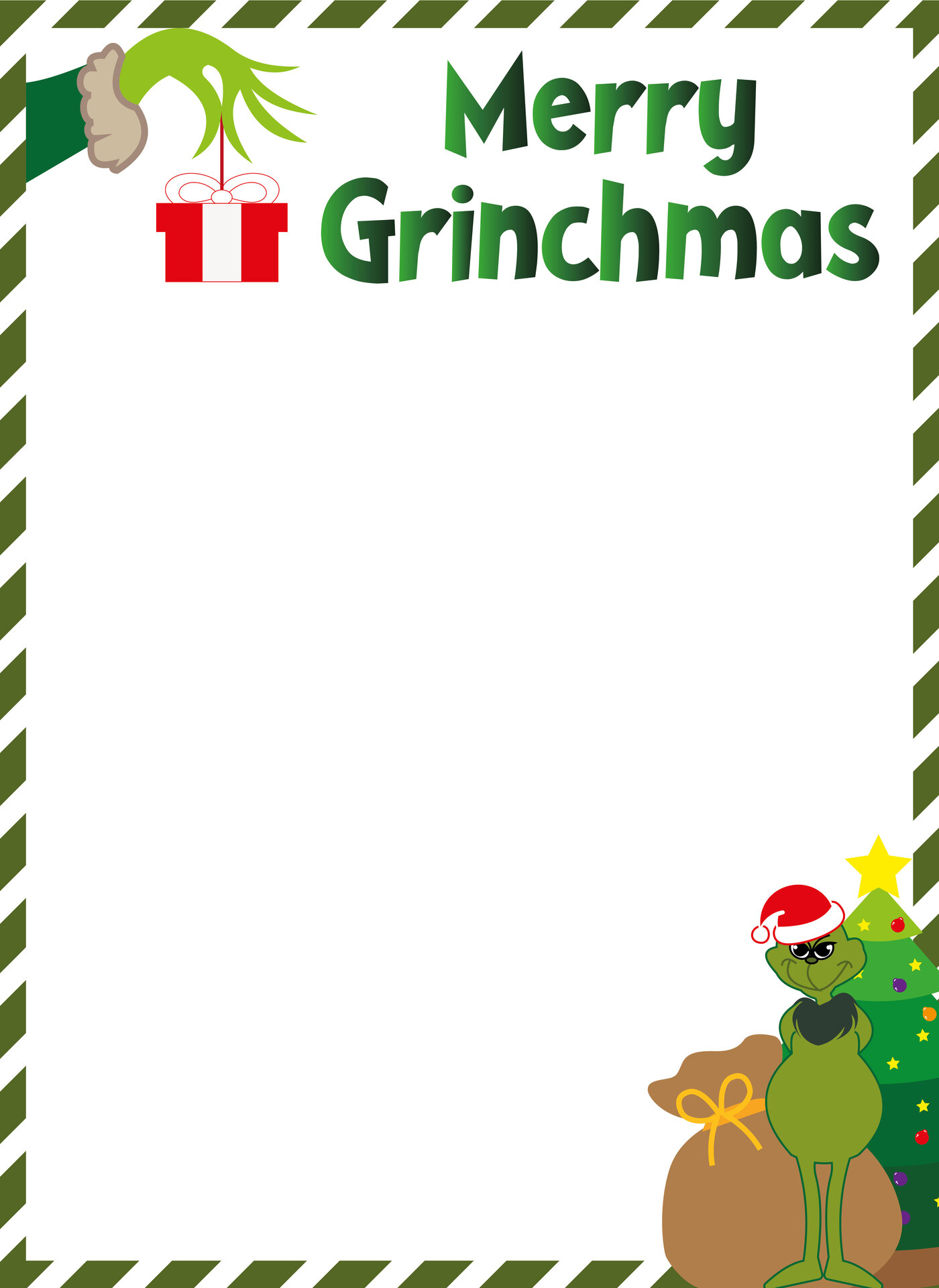 Grinch Seuss Festive Page Border