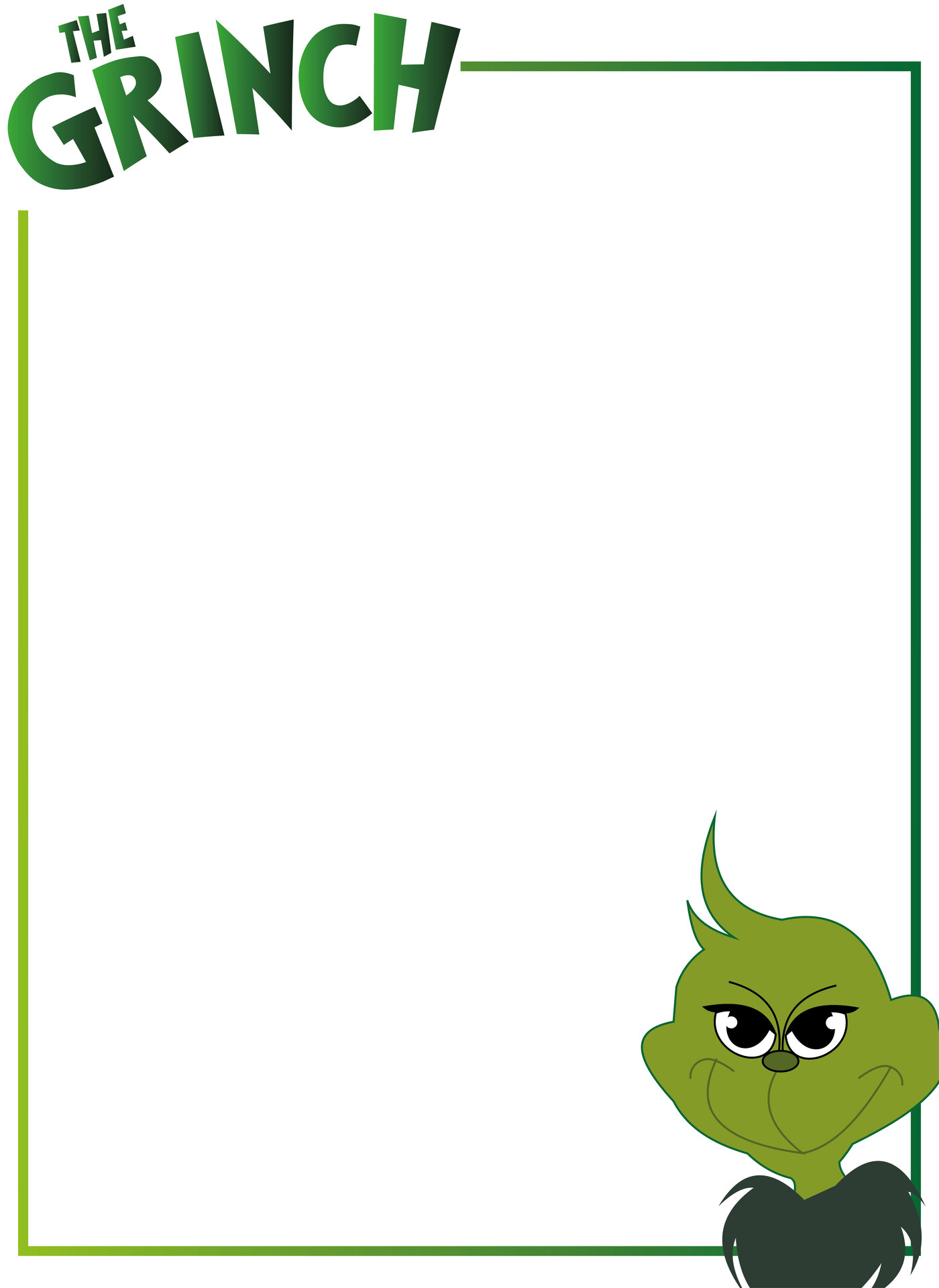 Grinch Seuss Holiday Border Design